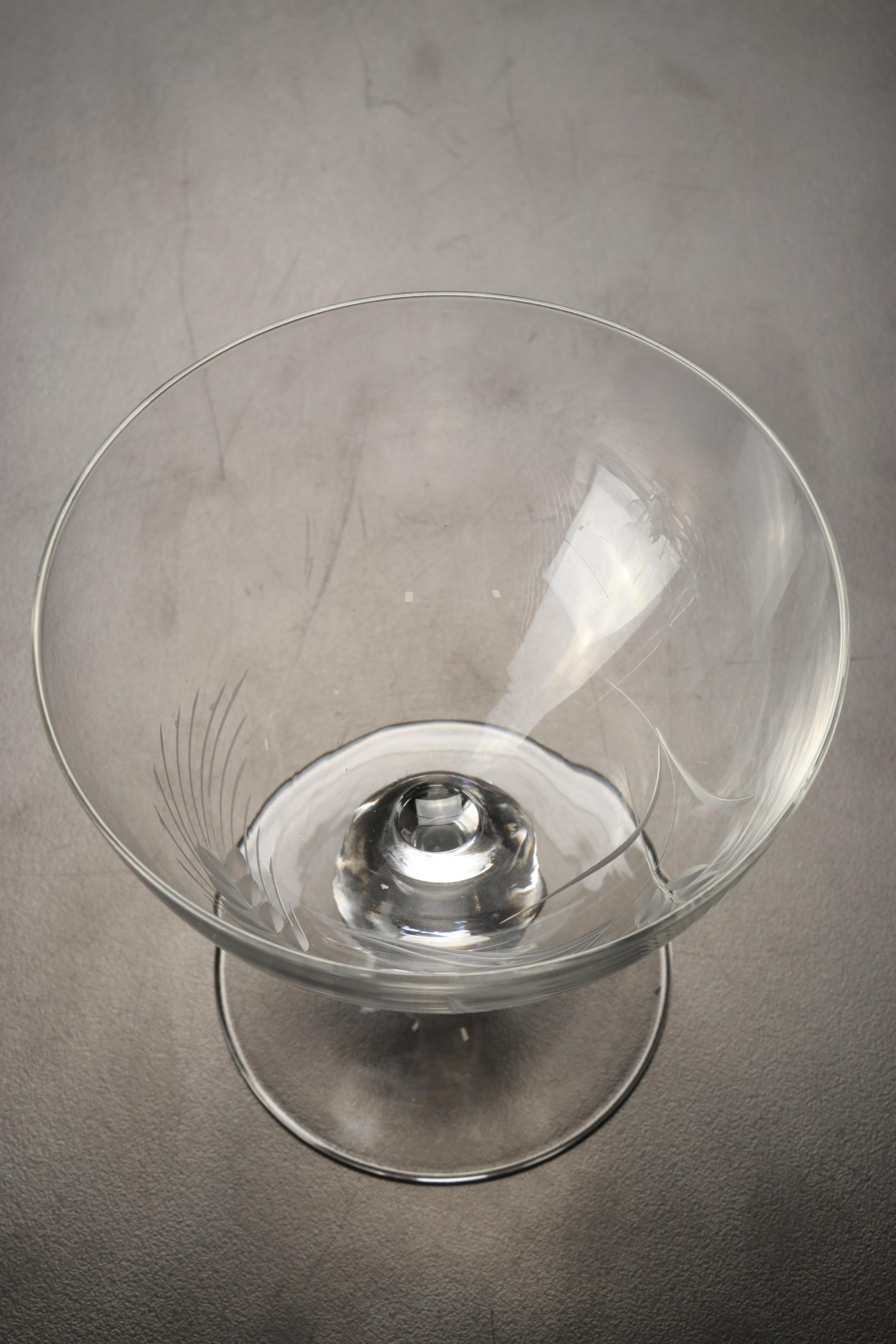 Fostoria "Wheat" & "Holly" Stemware & Tumblers with Other Table Accessories