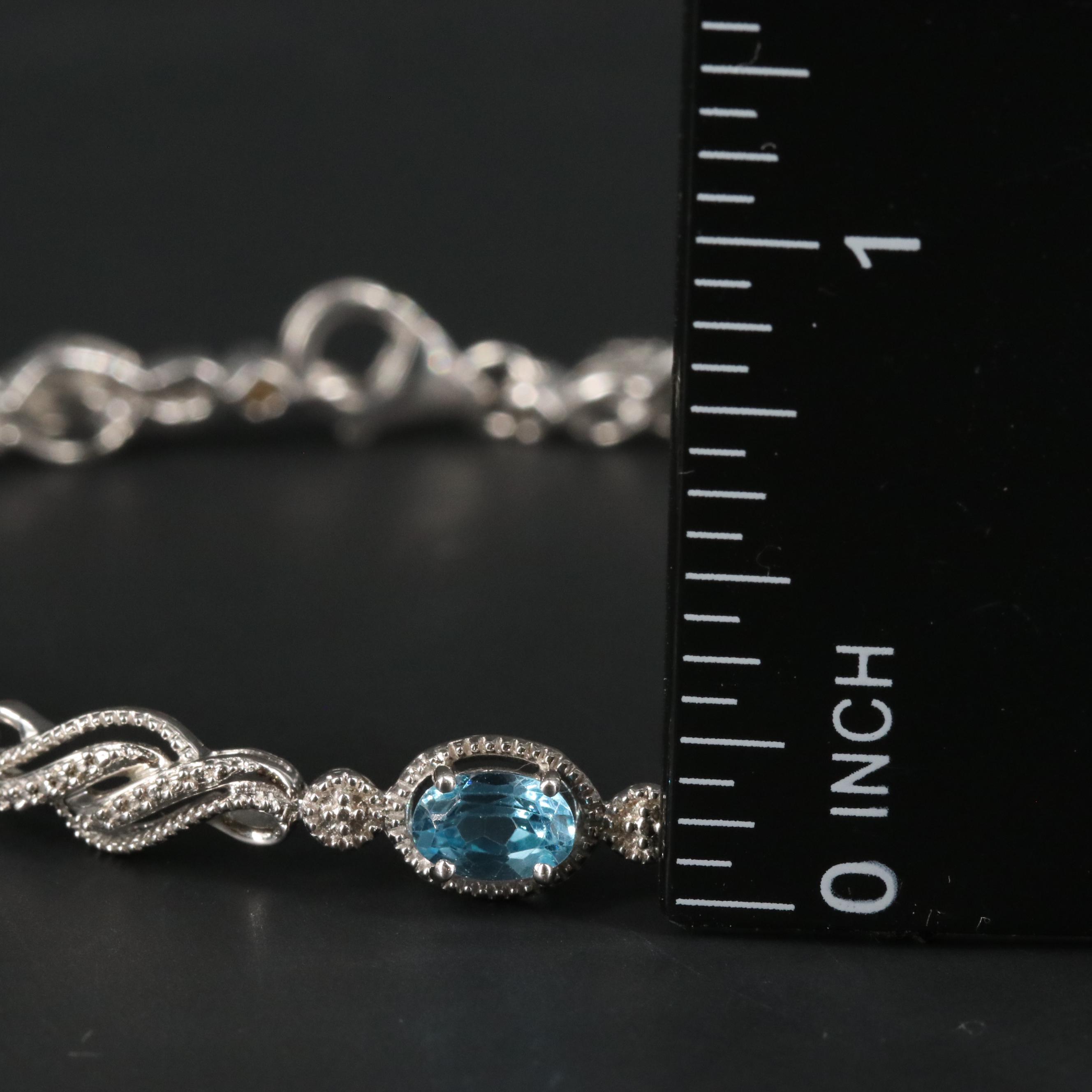Sterling Silver Topaz Bracelet