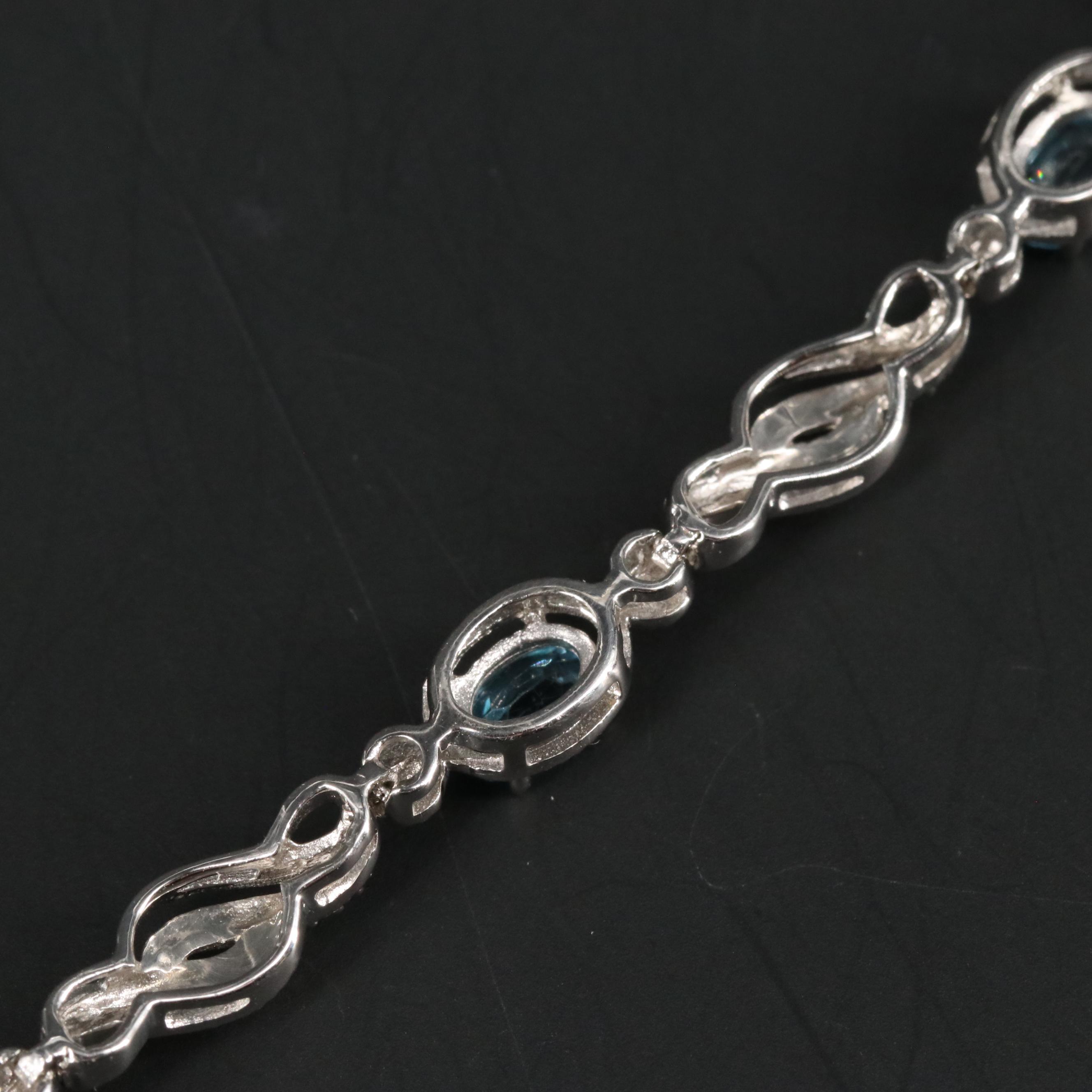 Sterling Silver Topaz Bracelet