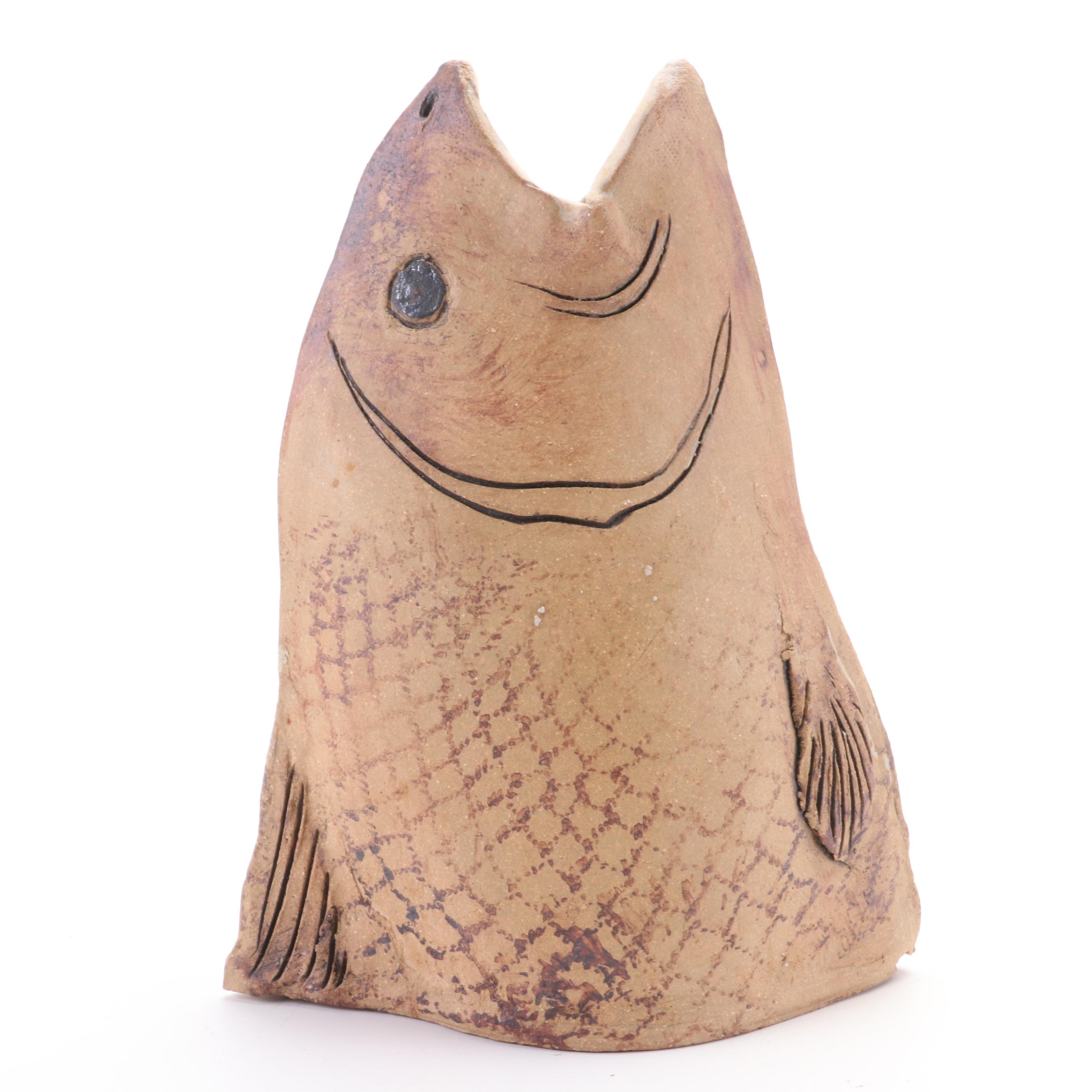 Art Pottery Fish Vase, 2000