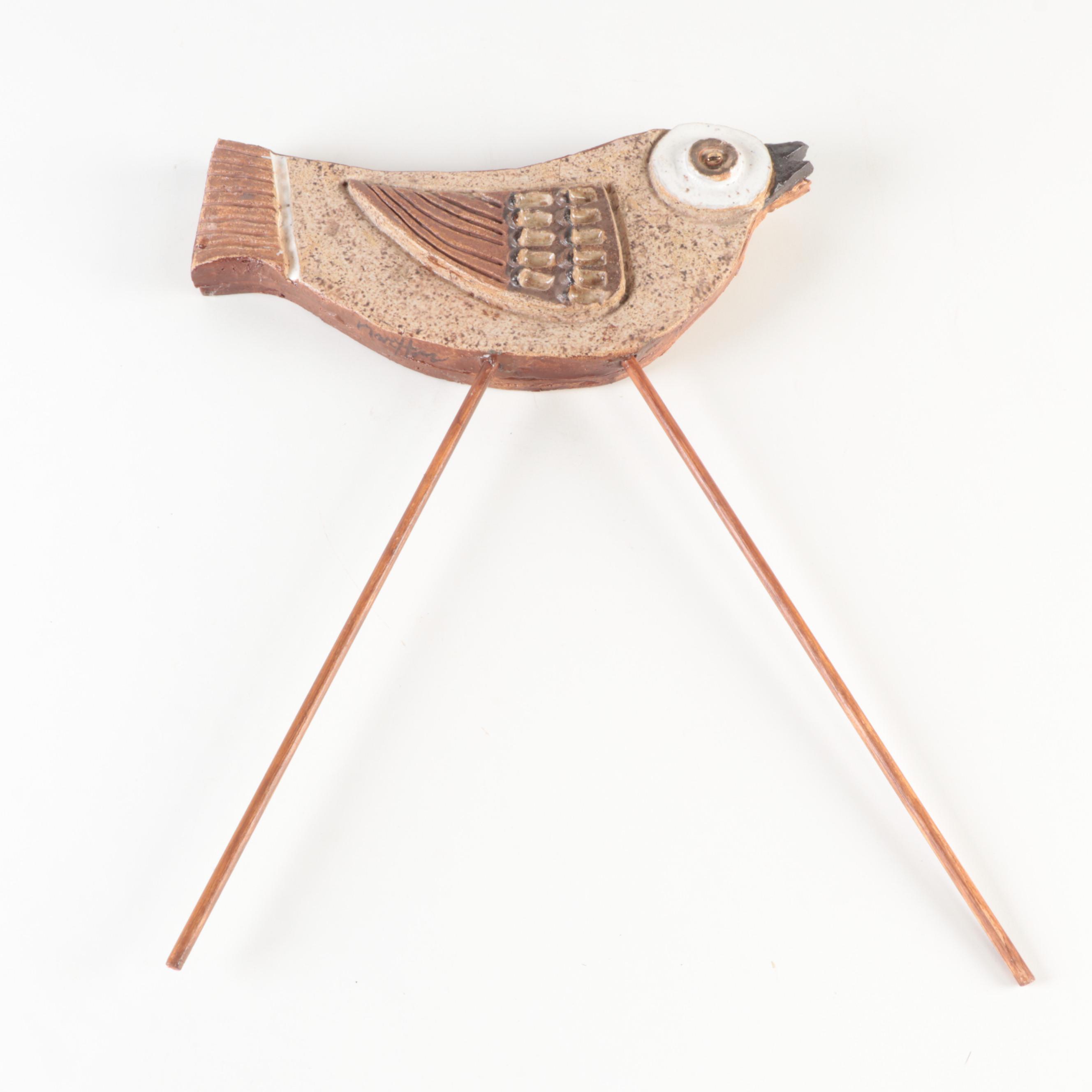 Studio Pottery Hand Built Stoneware Bird Figurines