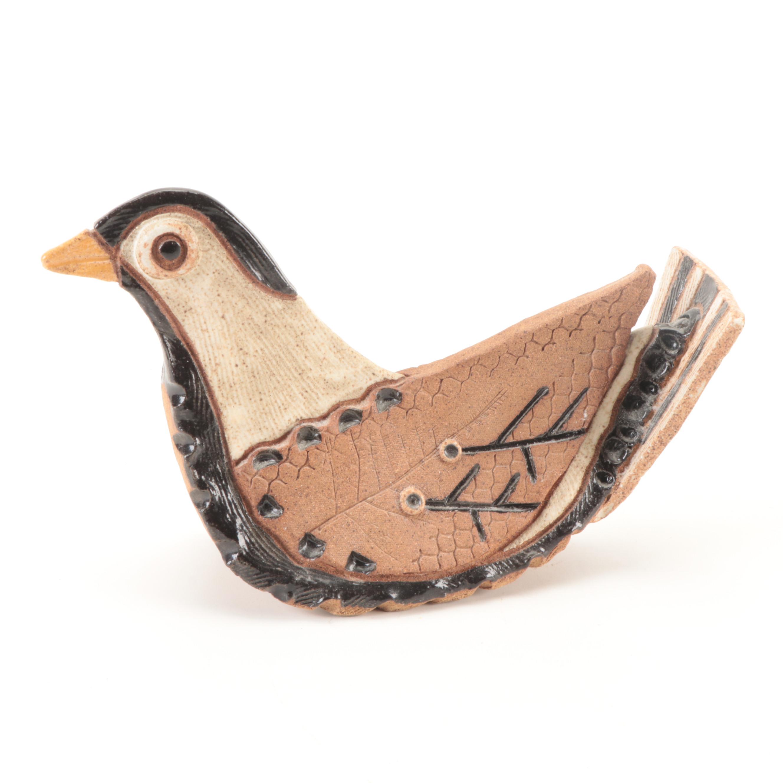 Studio Pottery Hand Built Stoneware Bird Figurines