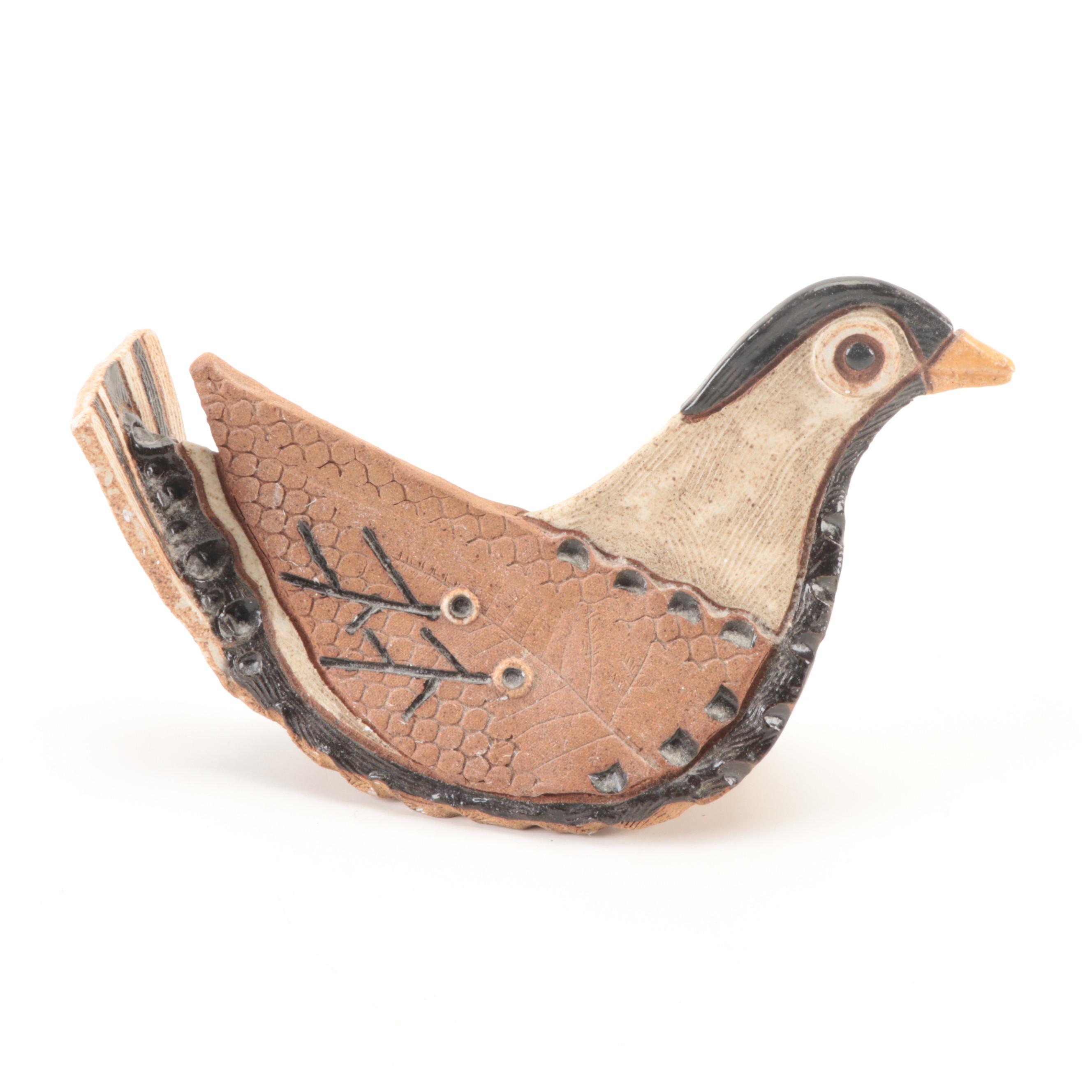 Studio Pottery Hand Built Stoneware Bird Figurines