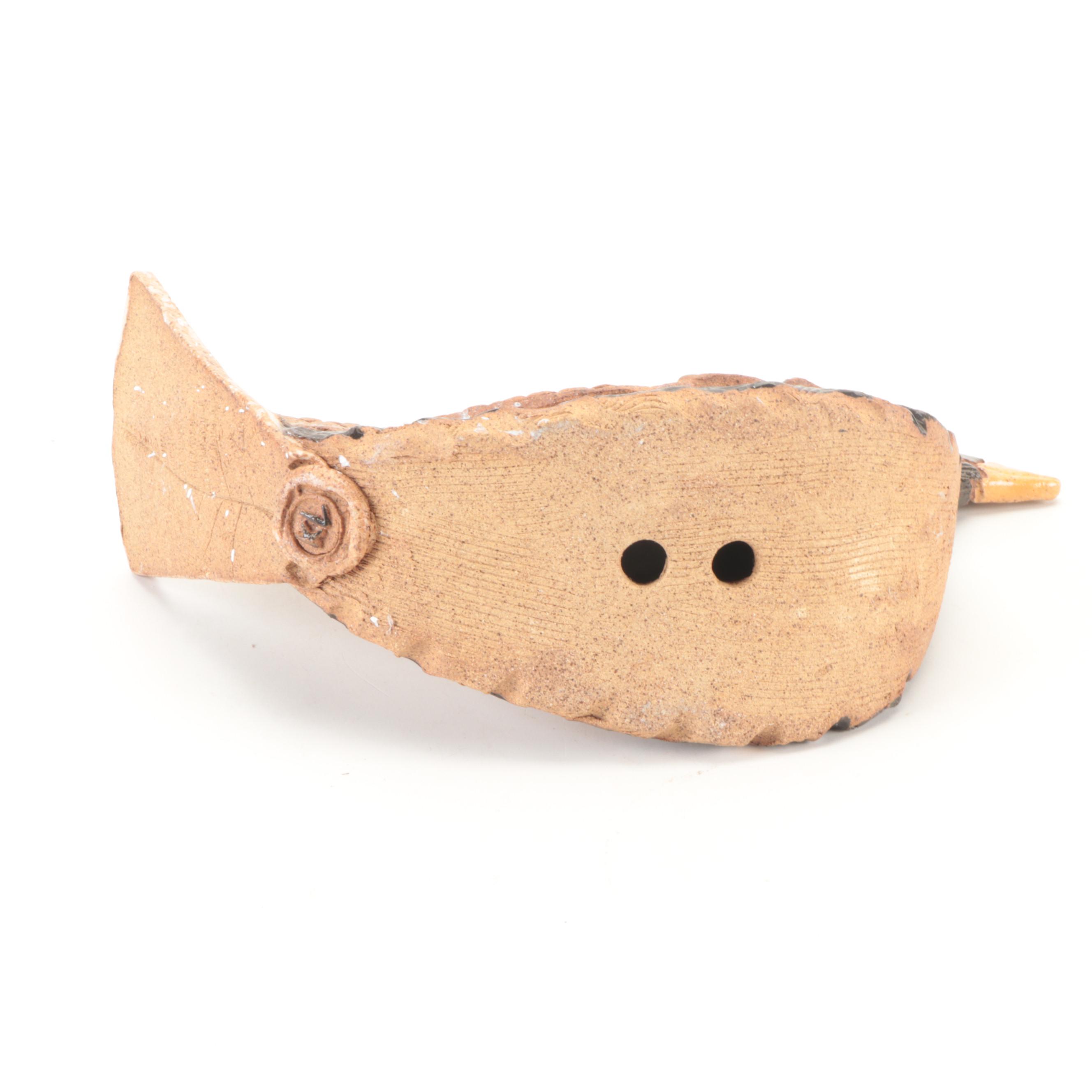 Studio Pottery Hand Built Stoneware Bird Figurines