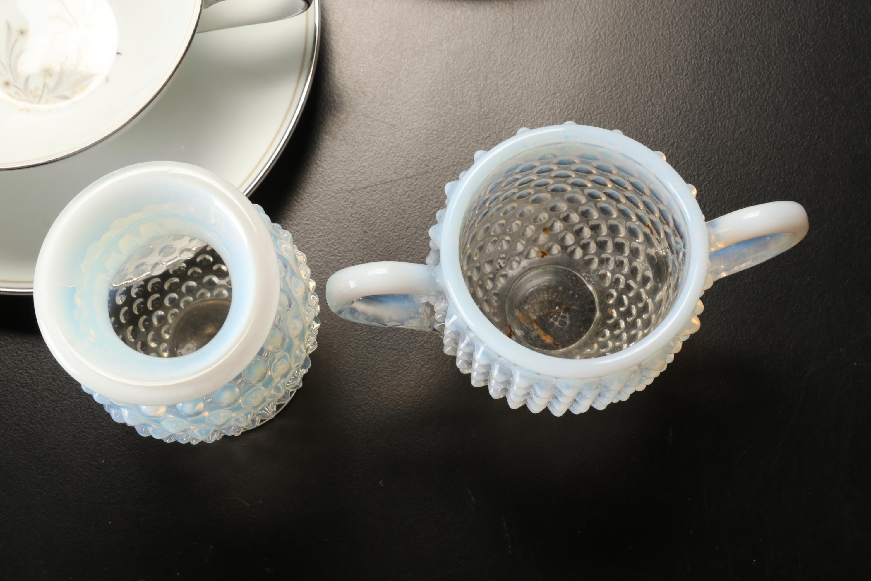 Noritake "Ardis" Dinnerware, Milk Glass Hobnail Bowls, More Table Accessories