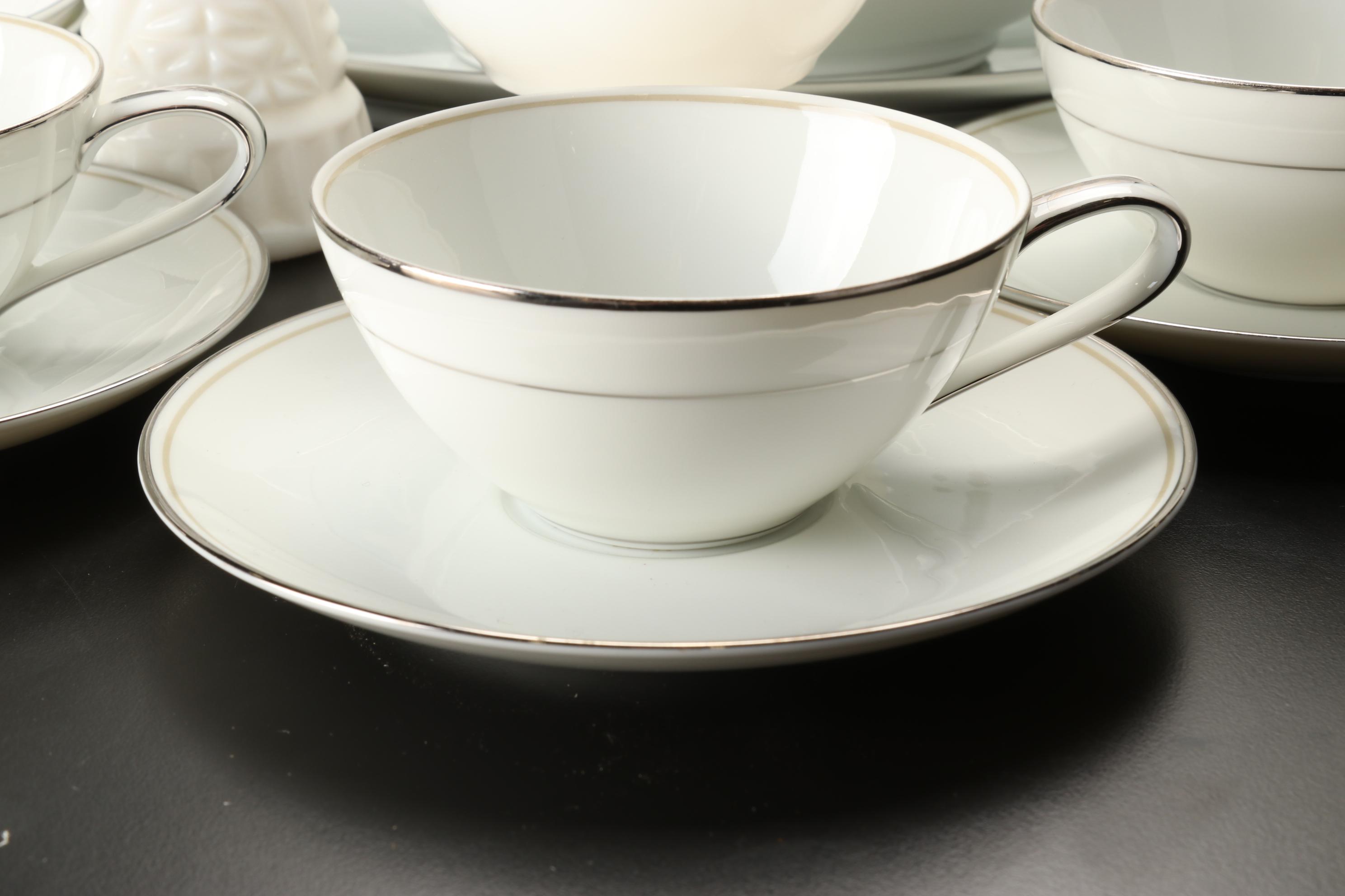 Noritake "Ardis" Dinnerware, Milk Glass Hobnail Bowls, More Table Accessories