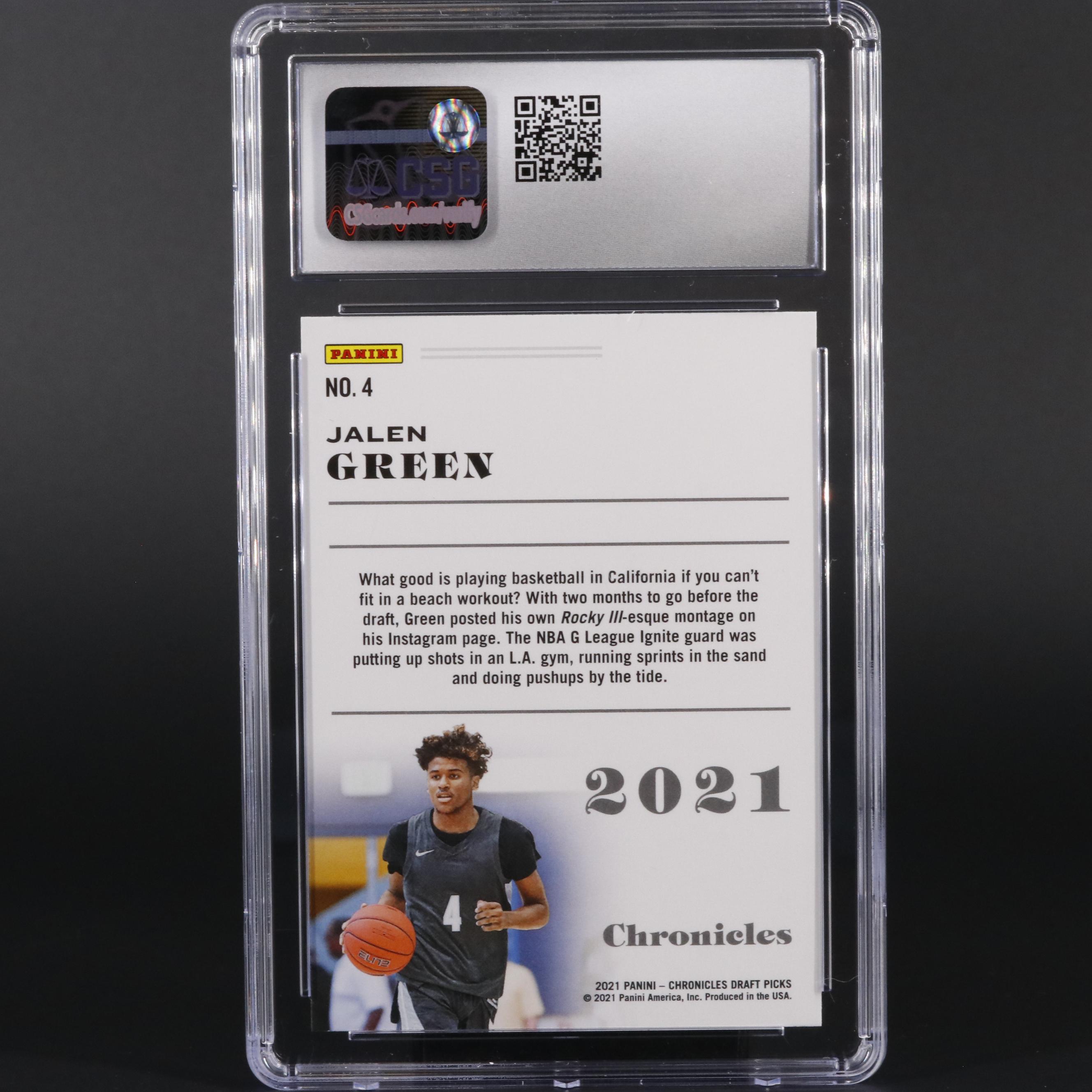 2021 Panini Chronicles Draft Picks Jalen Green #4 CSG Mint 9 Basketball Card