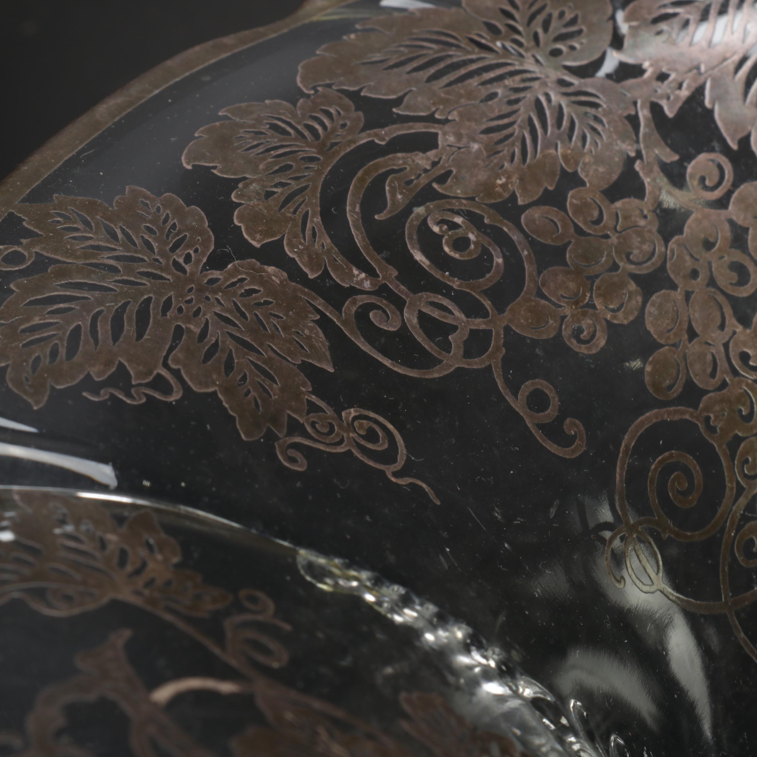 Duchin Weighted Sterling Silver Shakers with Other Silver Overlay Glass