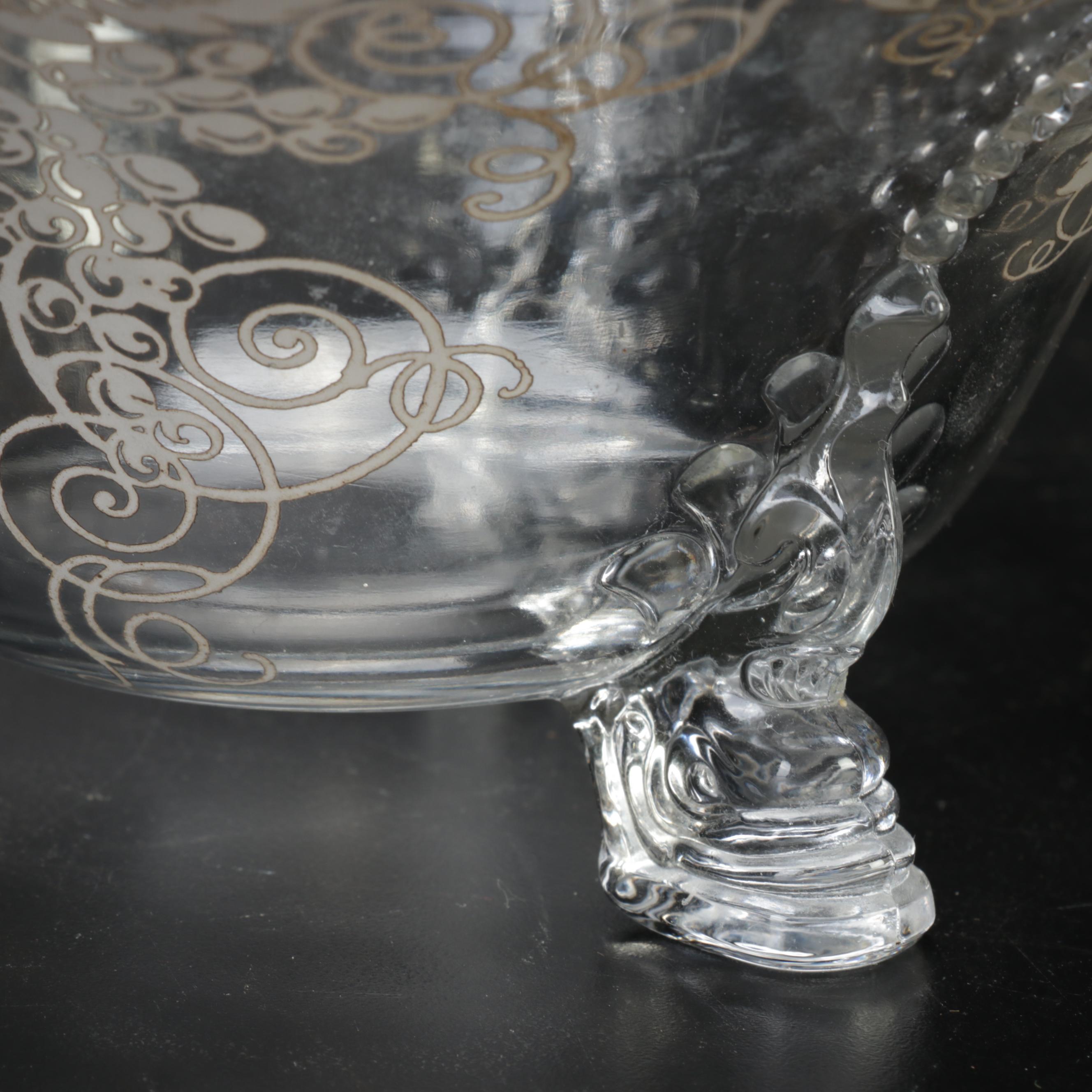 Duchin Weighted Sterling Silver Shakers with Other Silver Overlay Glass