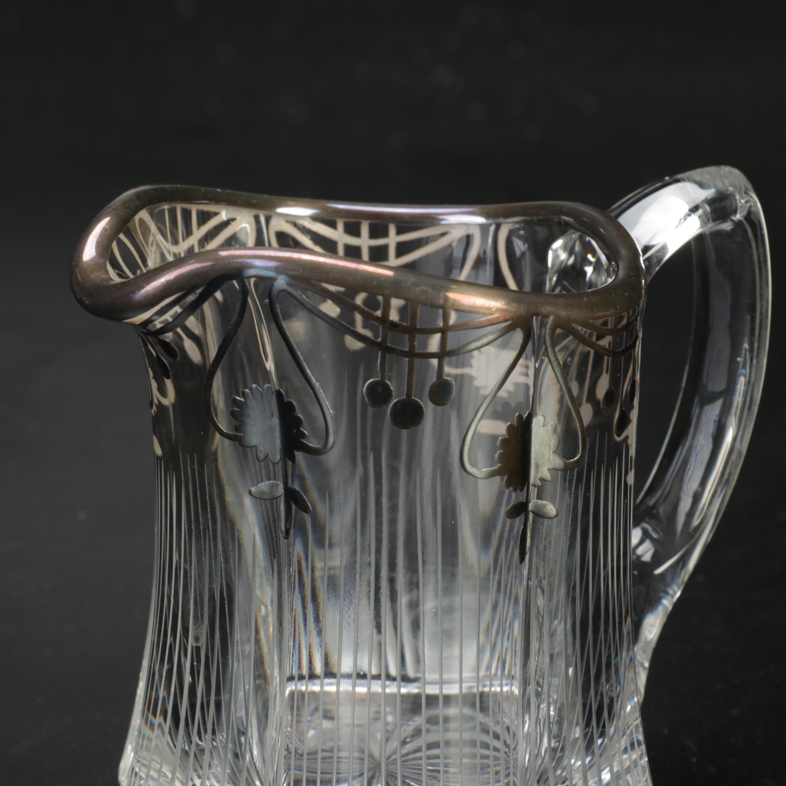 Duchin Weighted Sterling Silver Shakers with Other Silver Overlay Glass