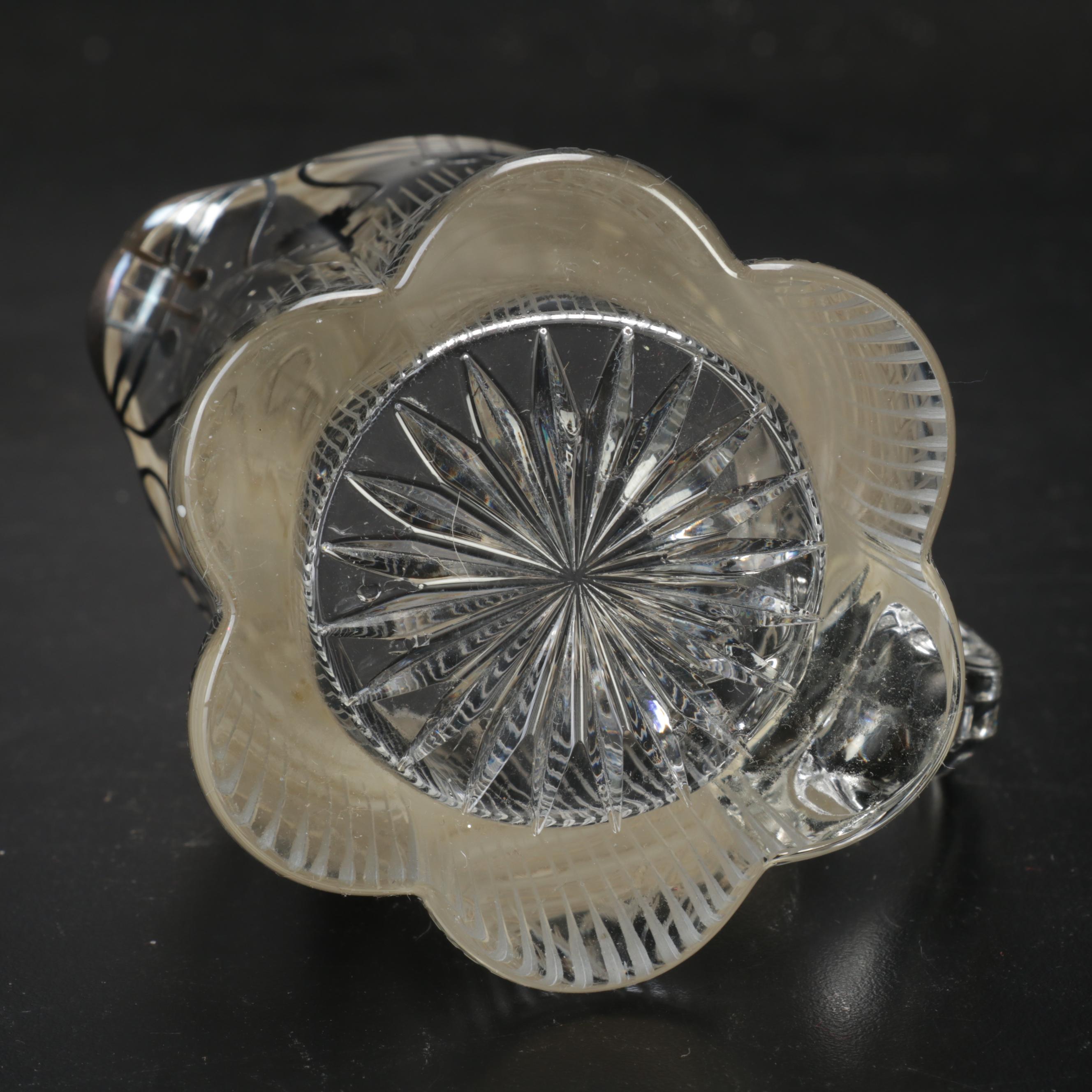 Duchin Weighted Sterling Silver Shakers with Other Silver Overlay Glass