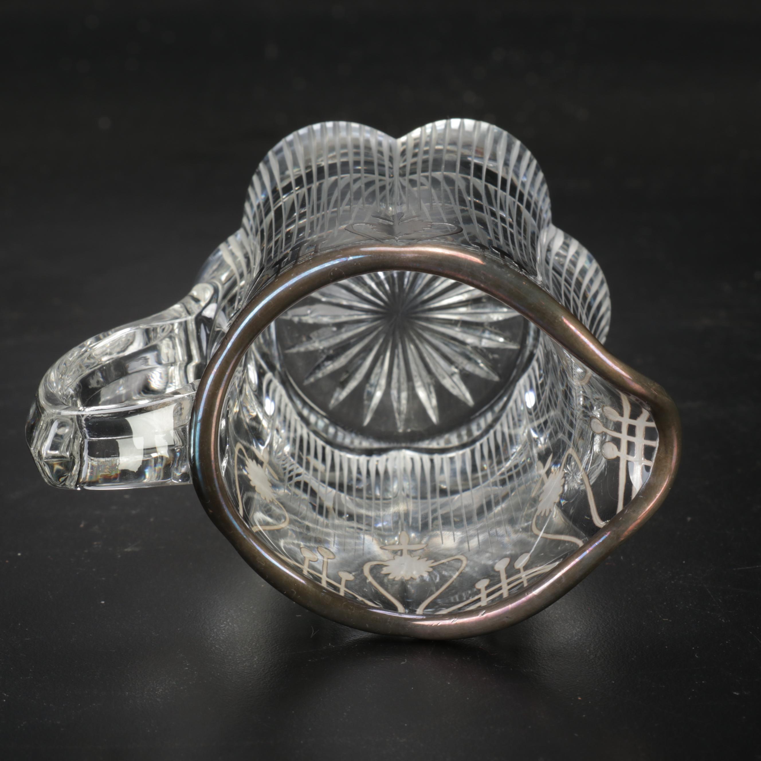 Duchin Weighted Sterling Silver Shakers with Other Silver Overlay Glass