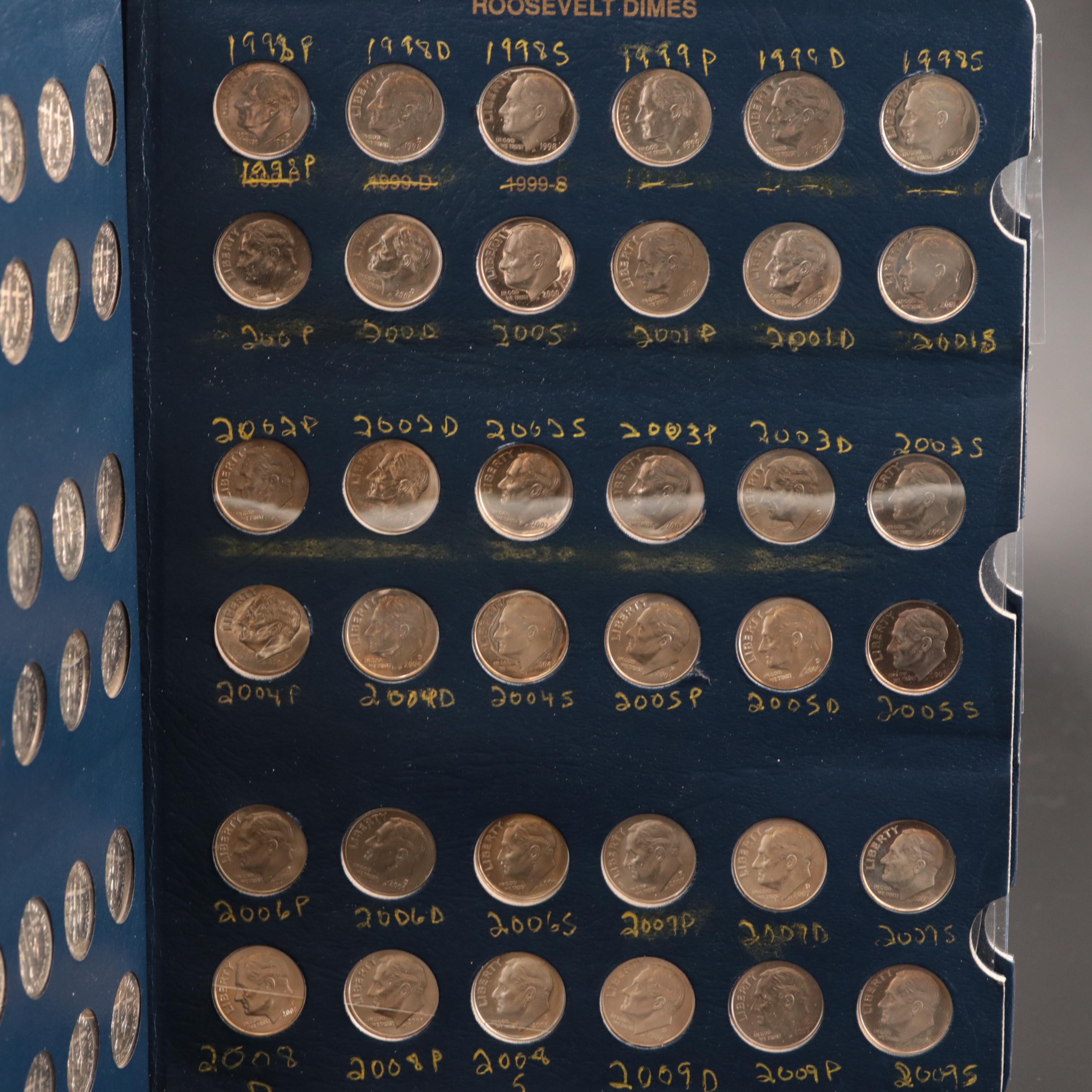 Collection of Roosevelt Dimes 1946-2017 Complete