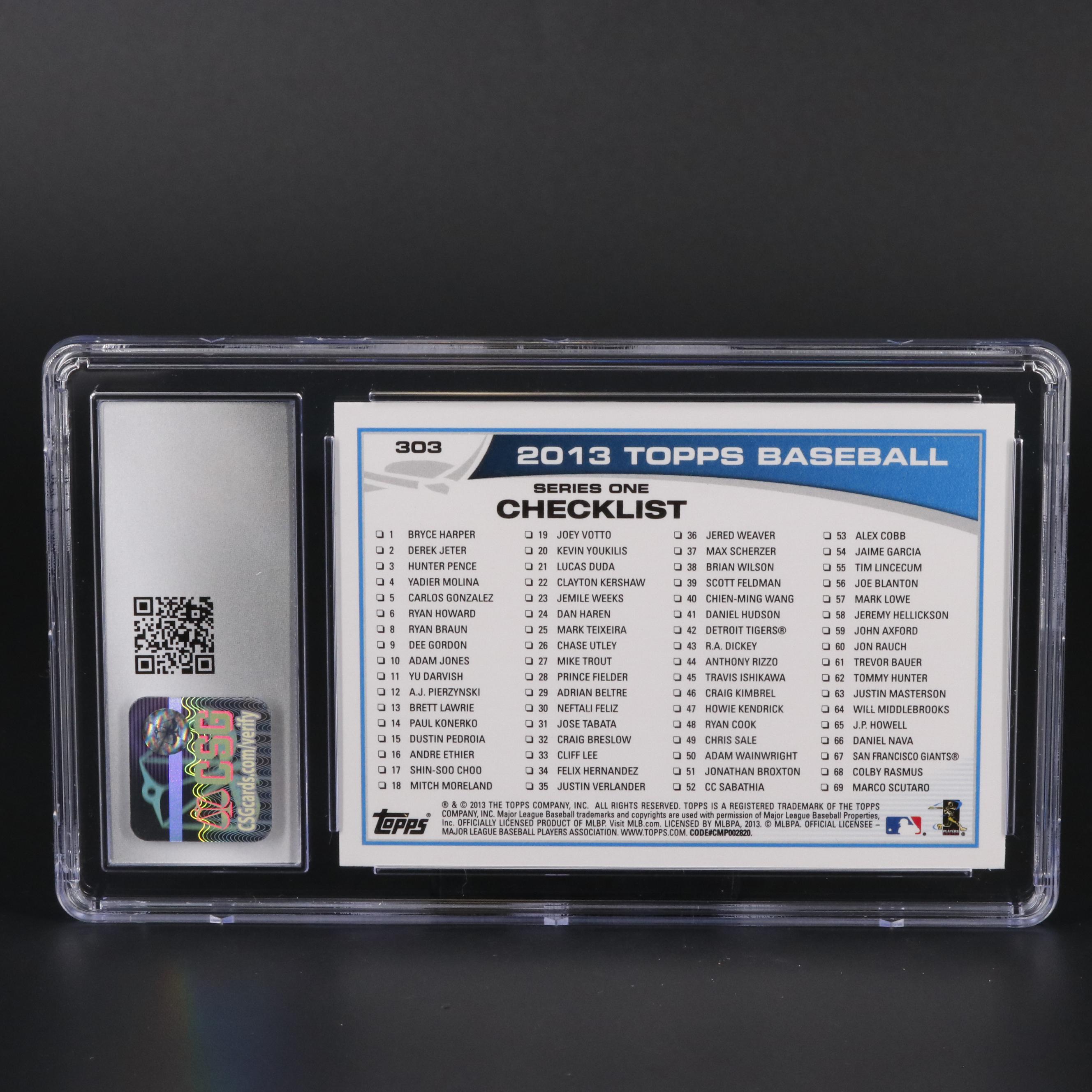 2013 Topps Alex Rodriguez Wal-Mart Blue #303 Graded CSG 9.5 Mint+ Baseball Card