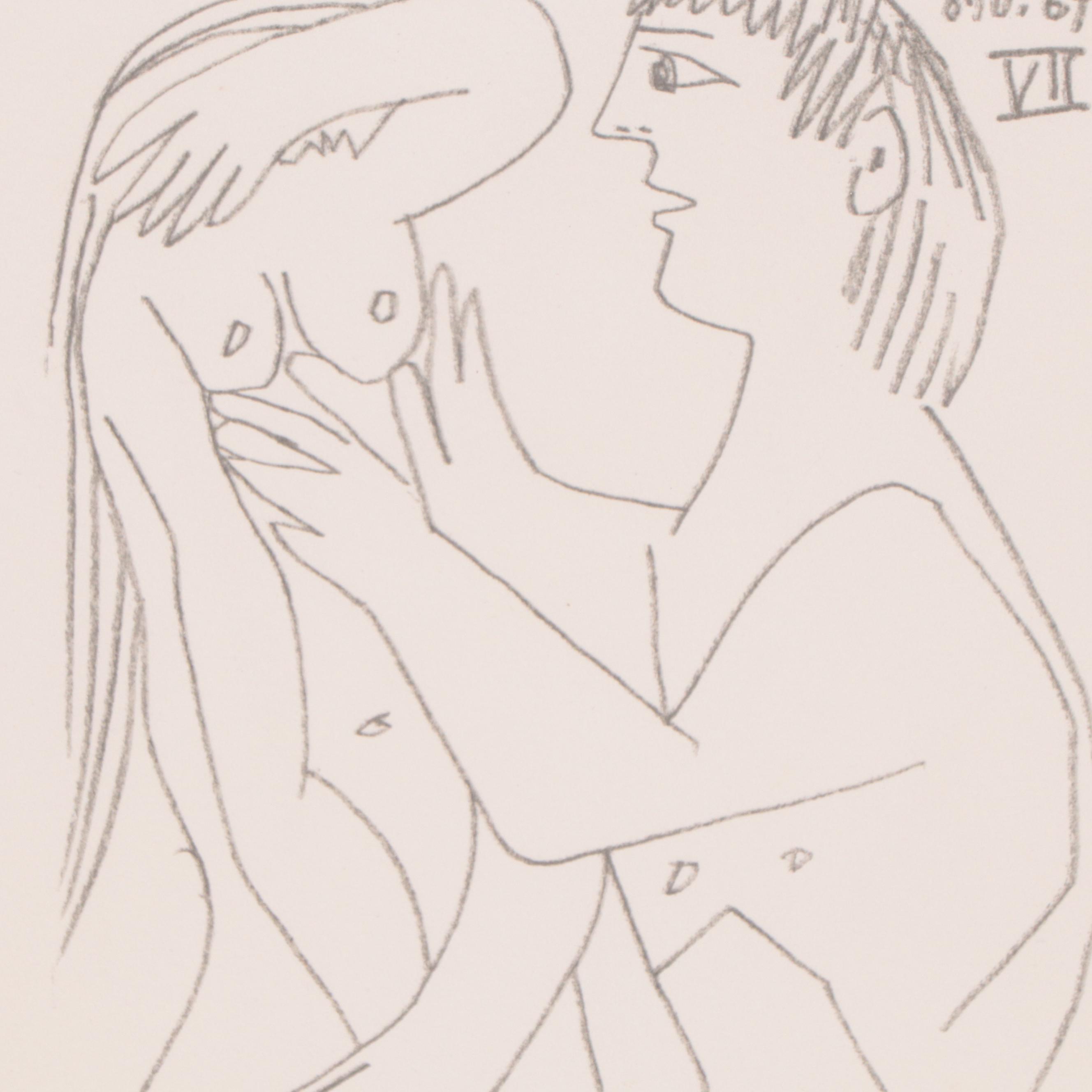 Pablo Picasso Lithograph from "Le Goût du Bonheur," 1970