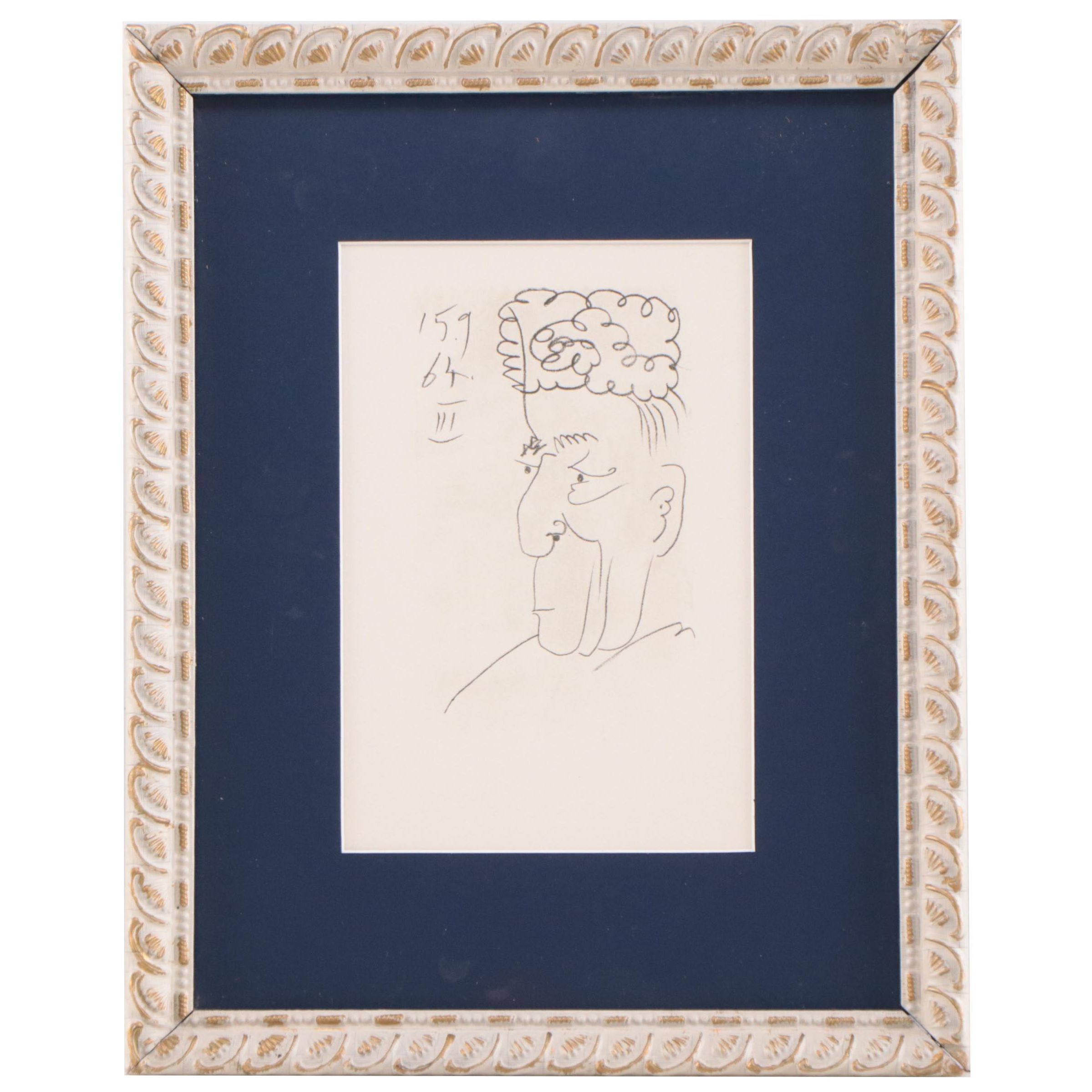 Pablo Picasso Lithograph from "Le Goût du Bonheur," 1970