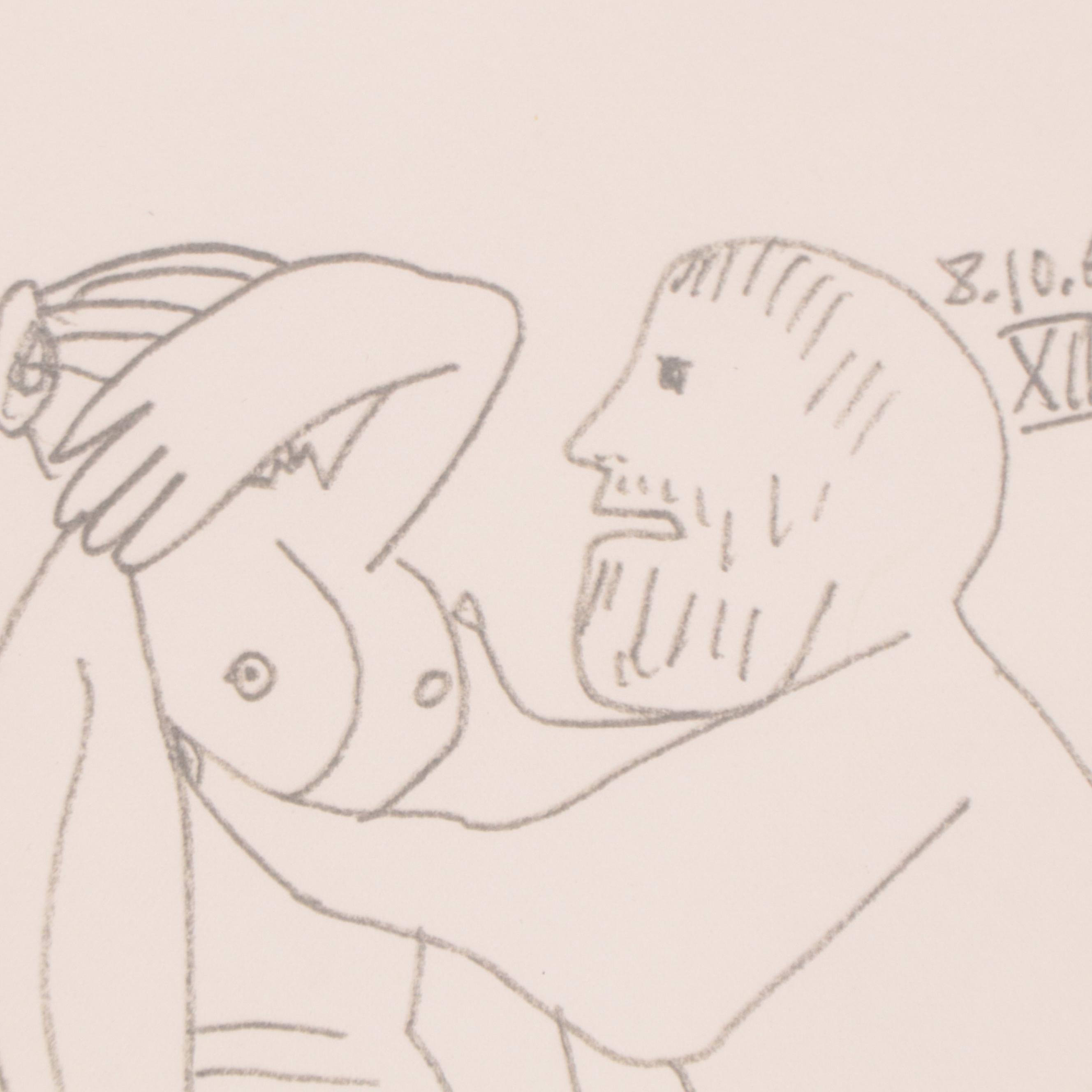 Pablo Picasso Lithograph from "Le Goût du Bonheur," 1970