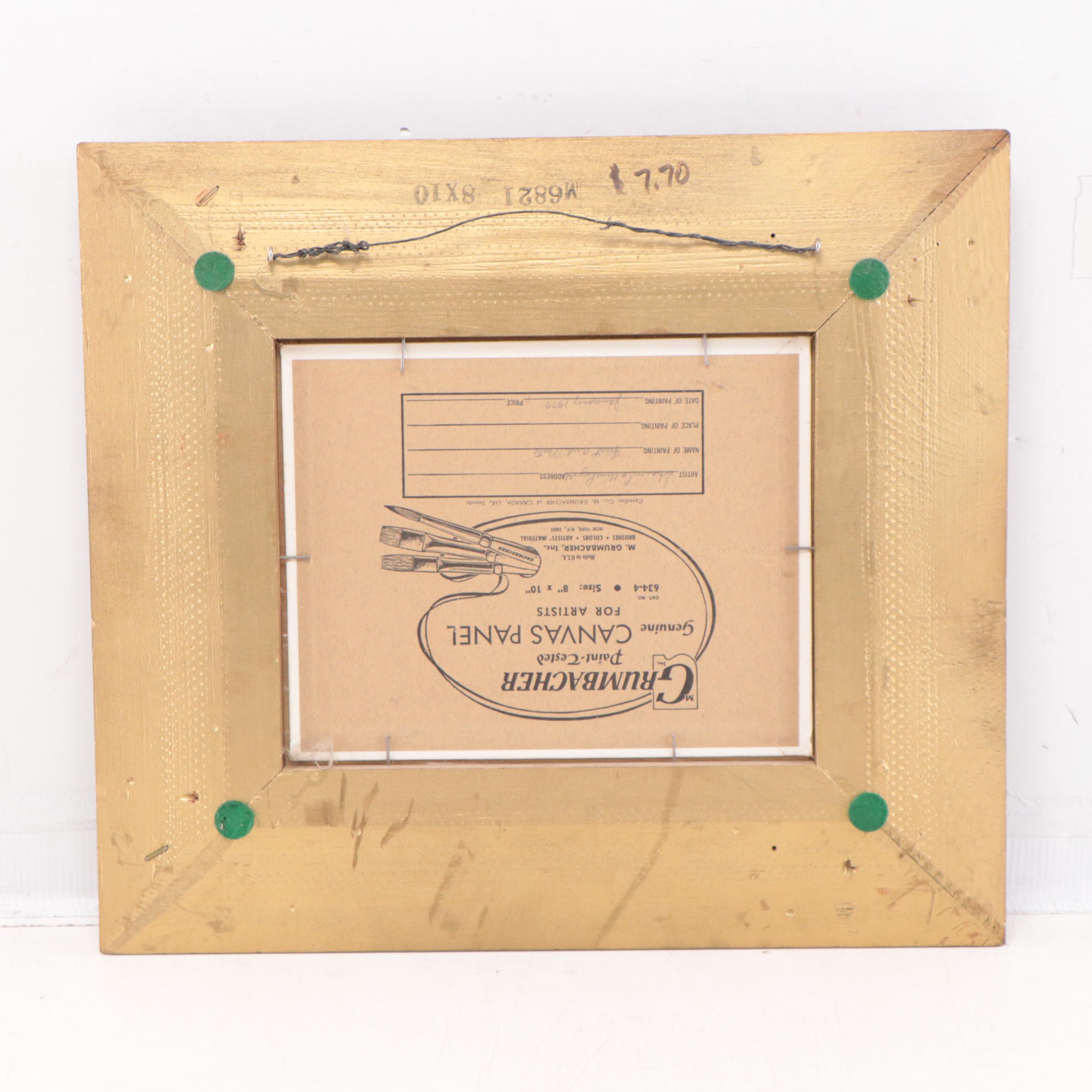 Sharon Collins Reynolds Still Life Oil Painting "Fruit and Nuts," 1979