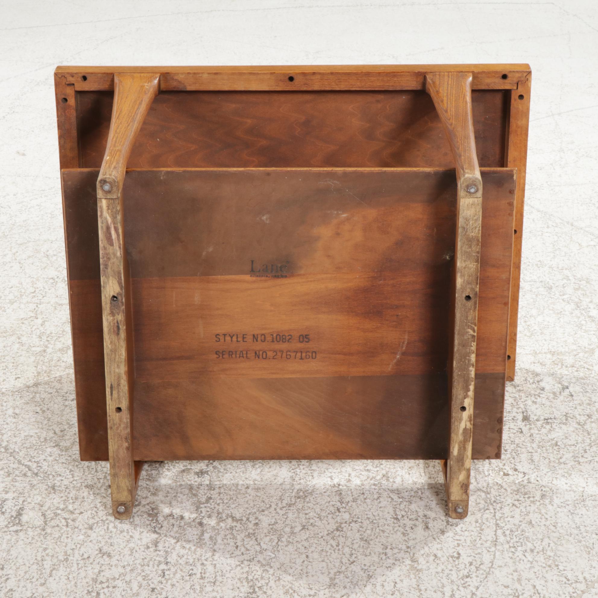 Lane Mid Century Modern Walnut Two-Tier Side Table, 1960s