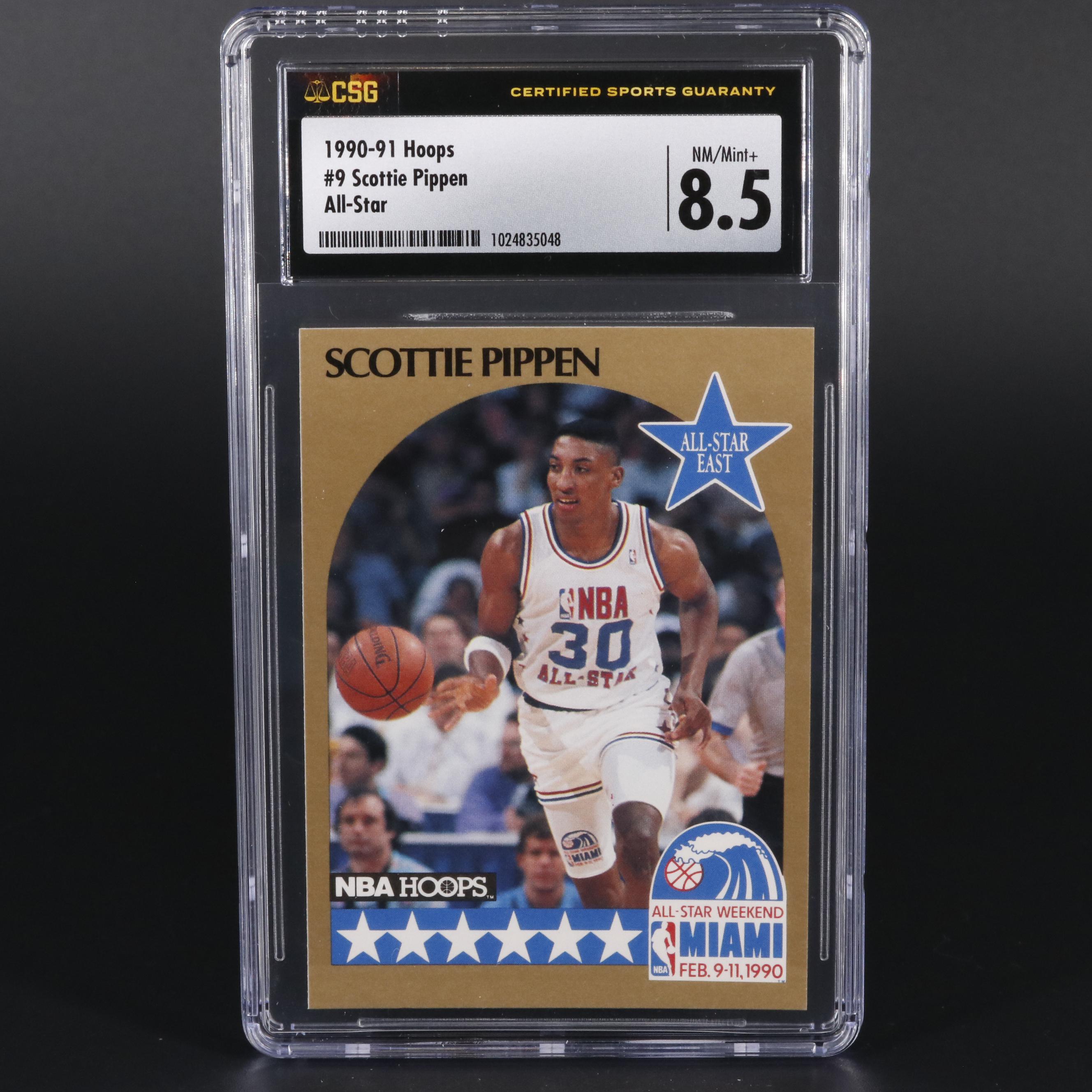 1990 NBA Hoops All-Star Scottie Pippen #9 Graded CSG Mint 8.5 Basketball Card