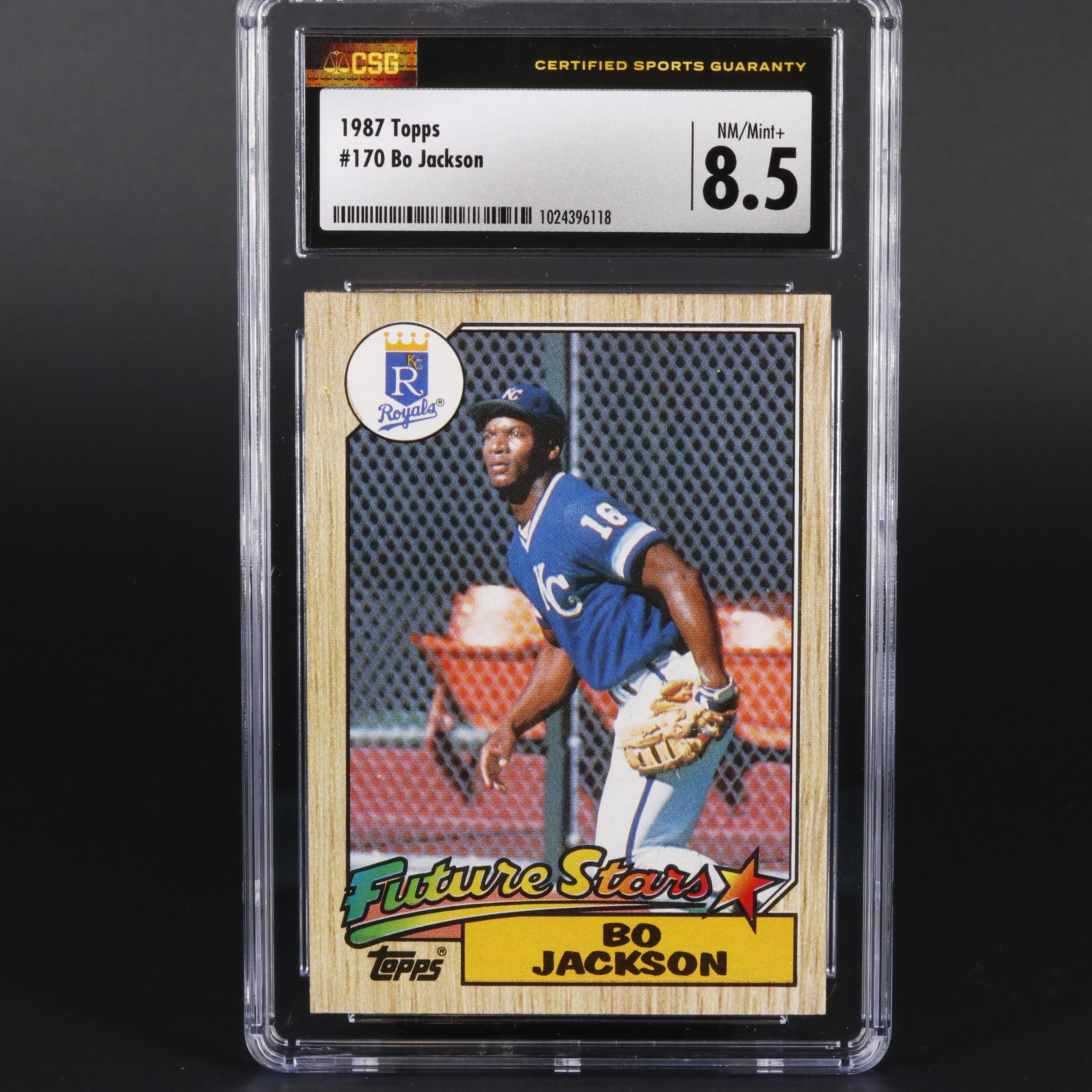 1987 Topps Bo Jackson #170 Graded CSG Mint 8.5 Baseball Card