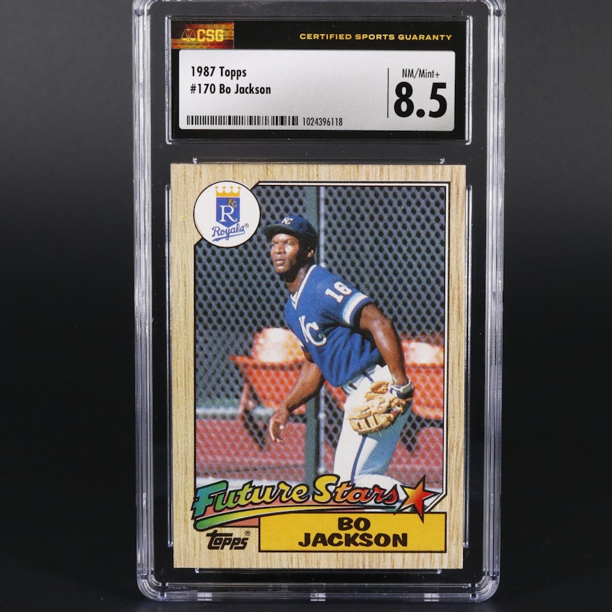 1987 Topps Bo Jackson #170 Graded CSG Mint 8.5 Baseball Card