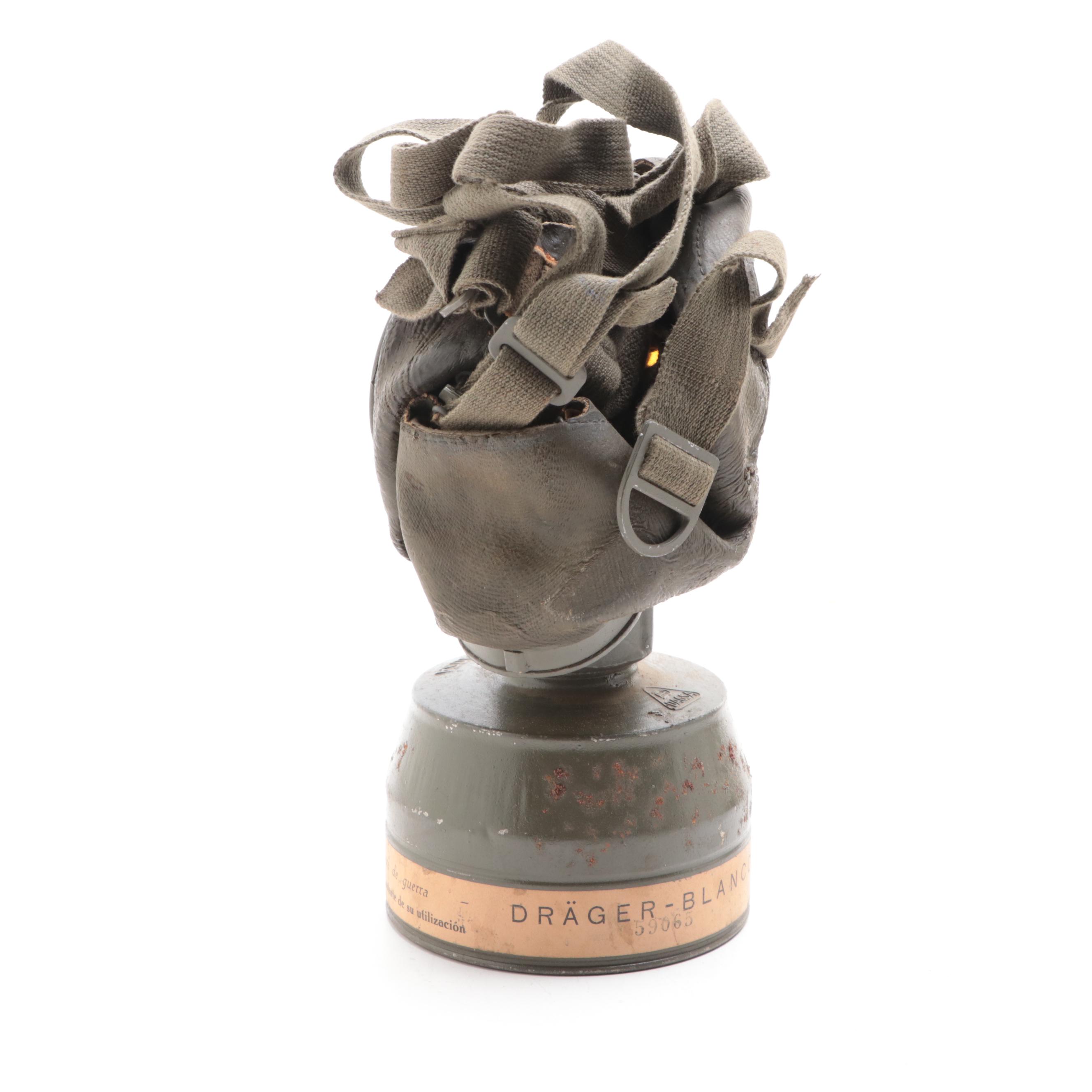 DAGSA Spanish Civil War Gas Mask with Canister, Early to Mid-20th Century