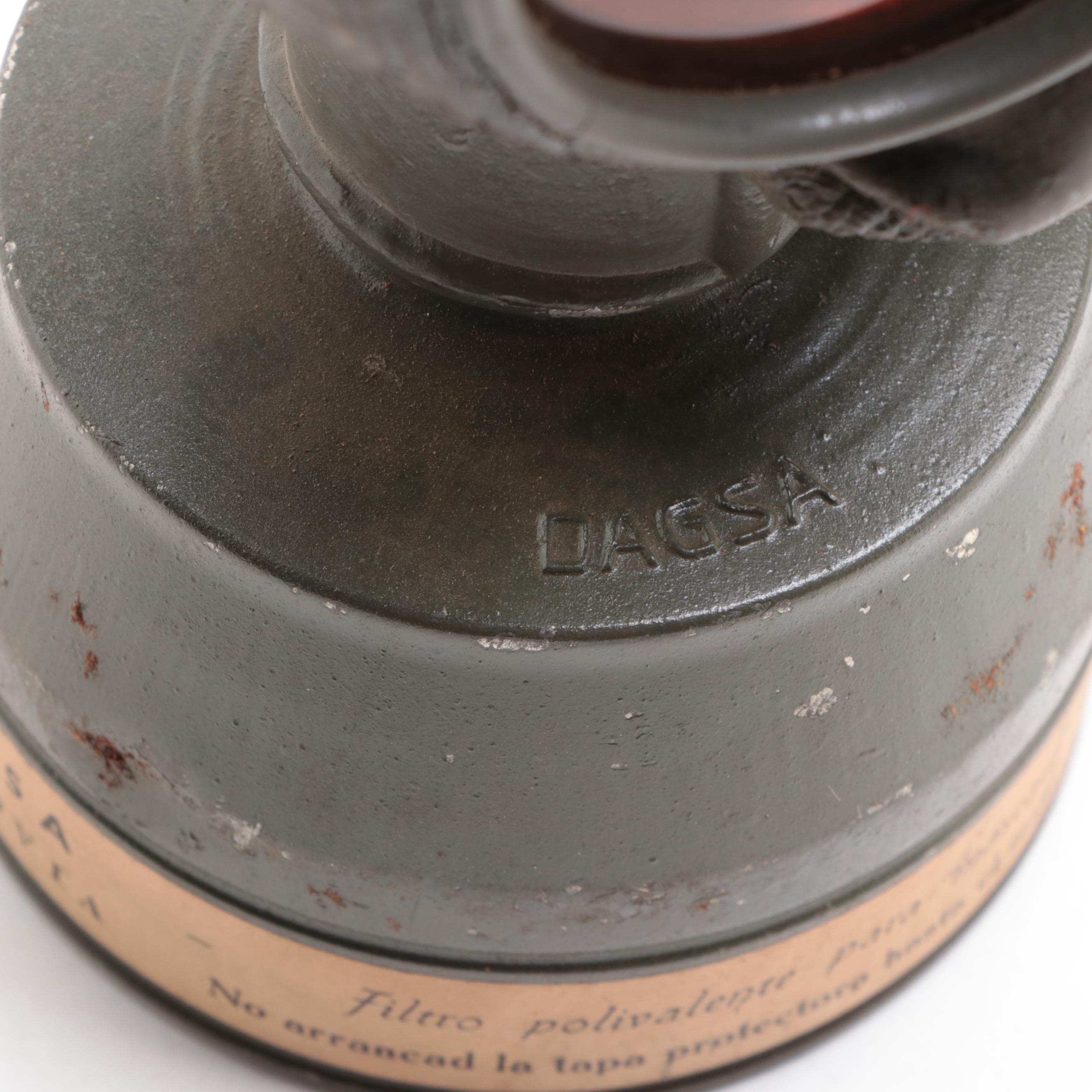 DAGSA Spanish Civil War Gas Mask with Canister, Early to Mid-20th Century