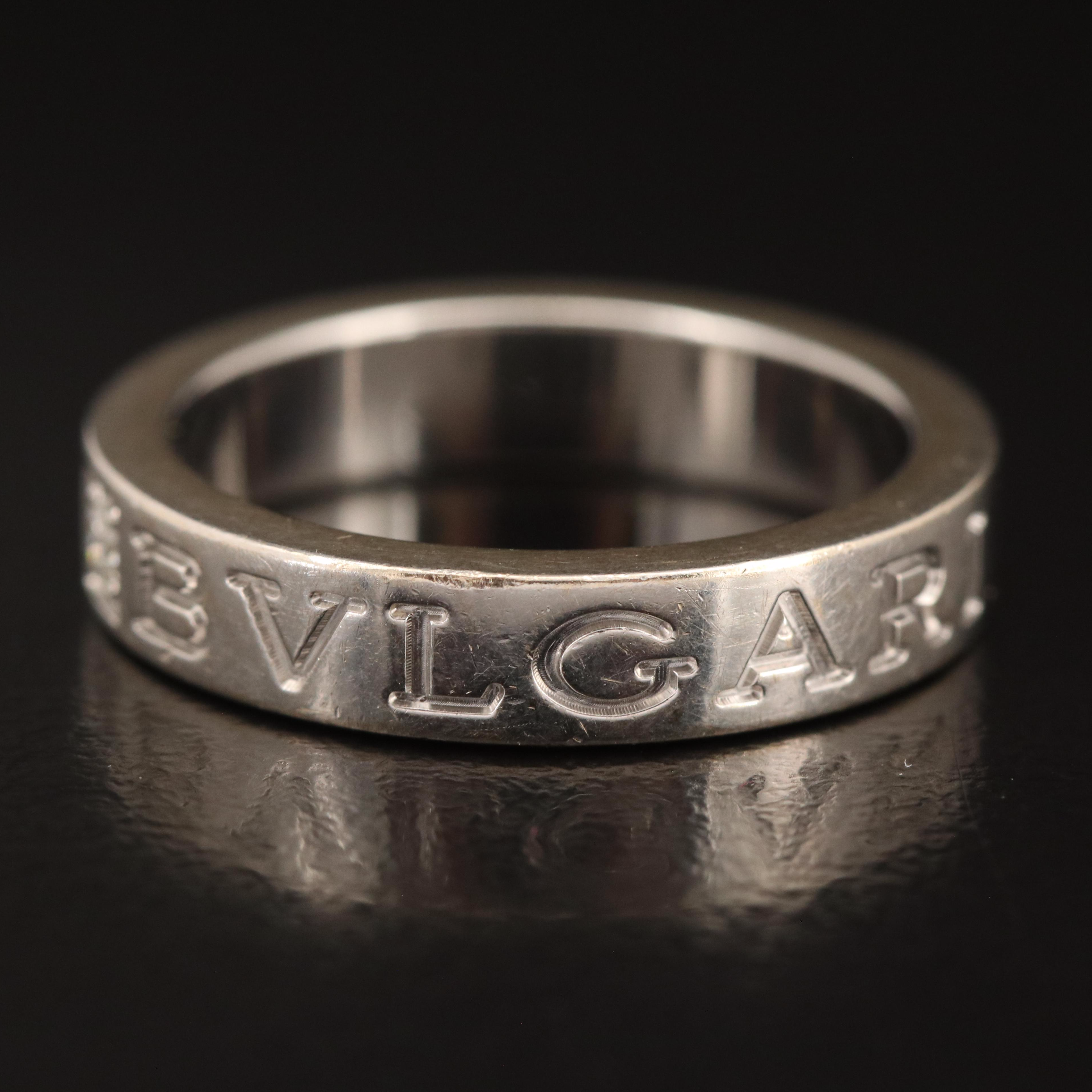 BVLGARI 18K 0.04 CT Diamond Band