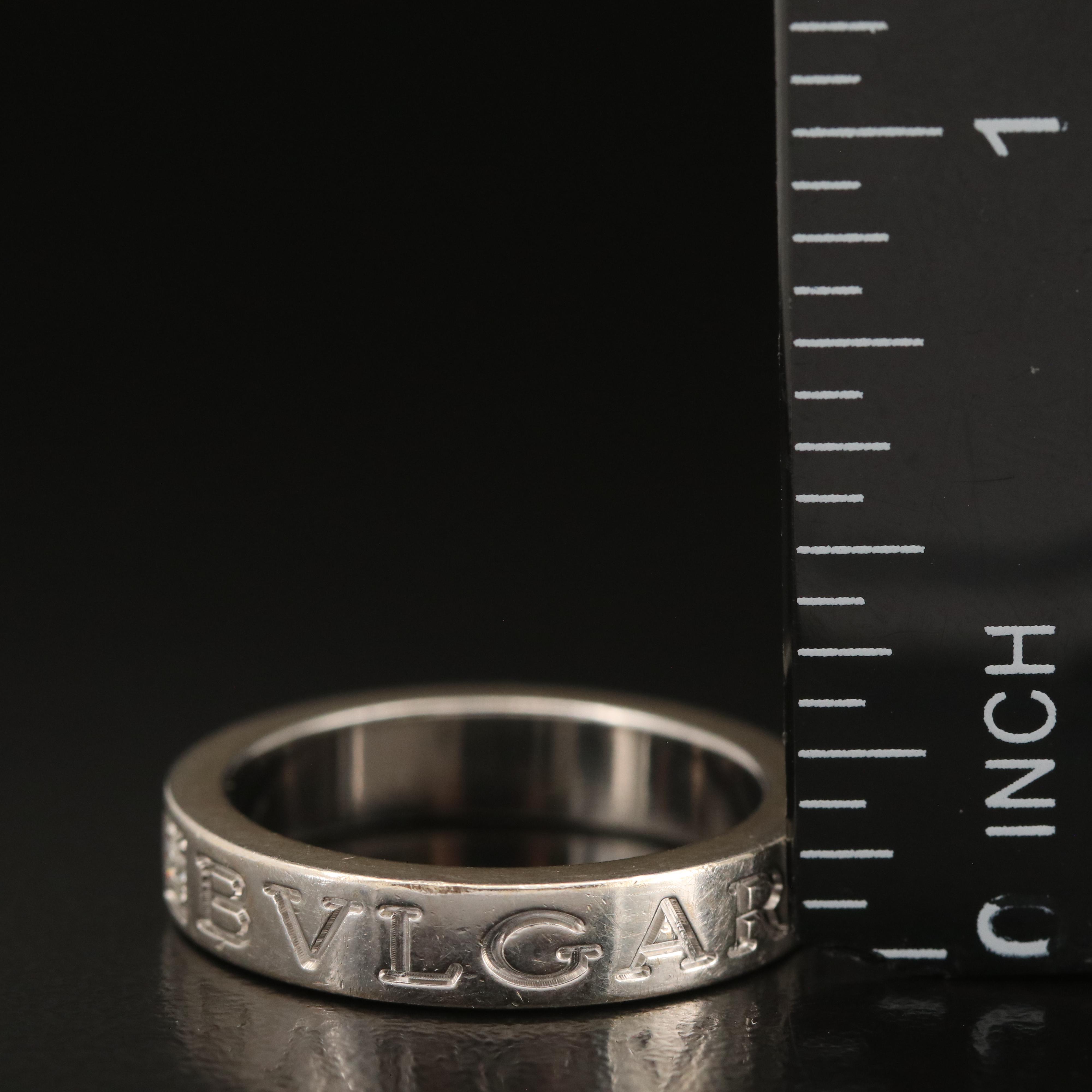 BVLGARI 18K 0.04 CT Diamond Band