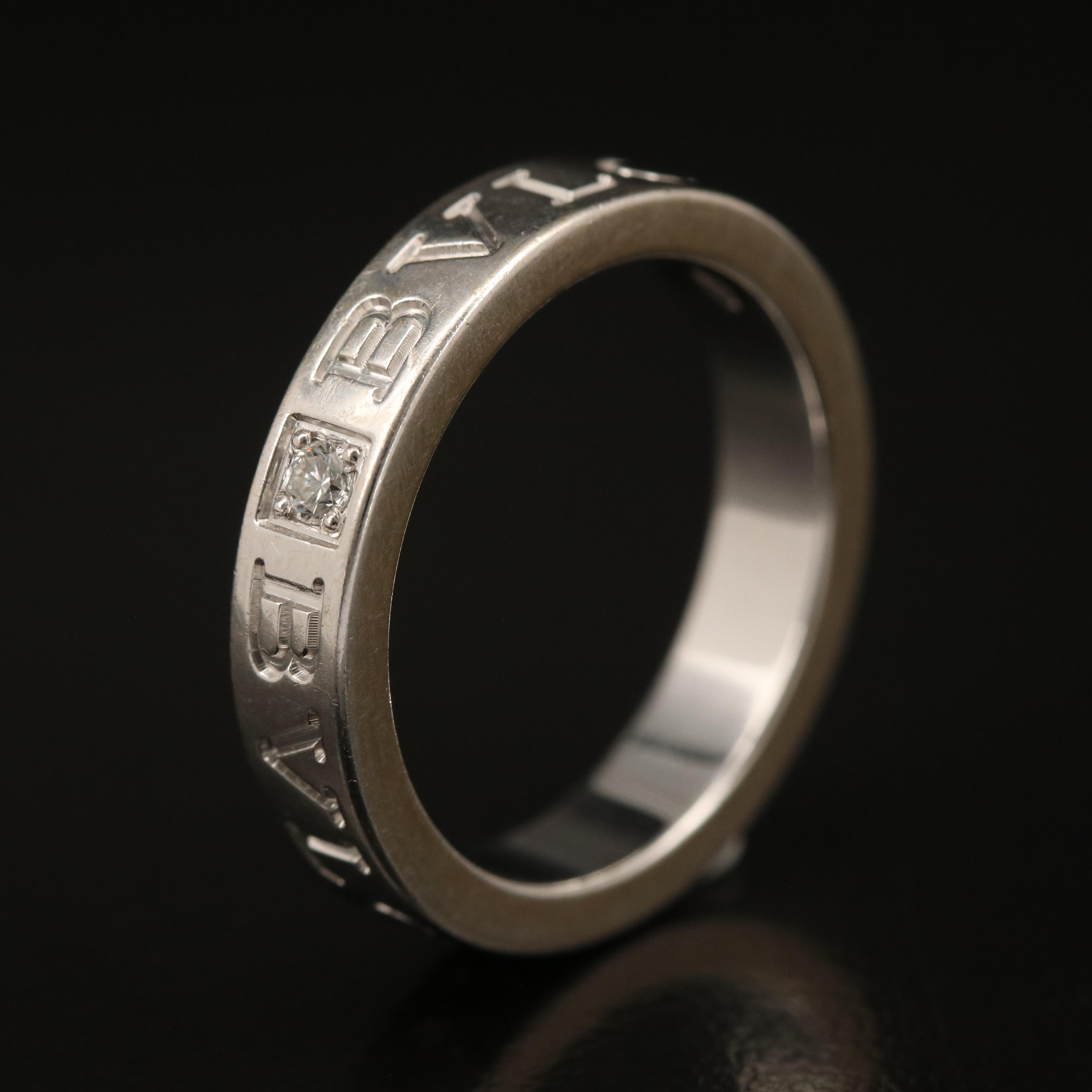 BVLGARI 18K 0.04 CT Diamond Band