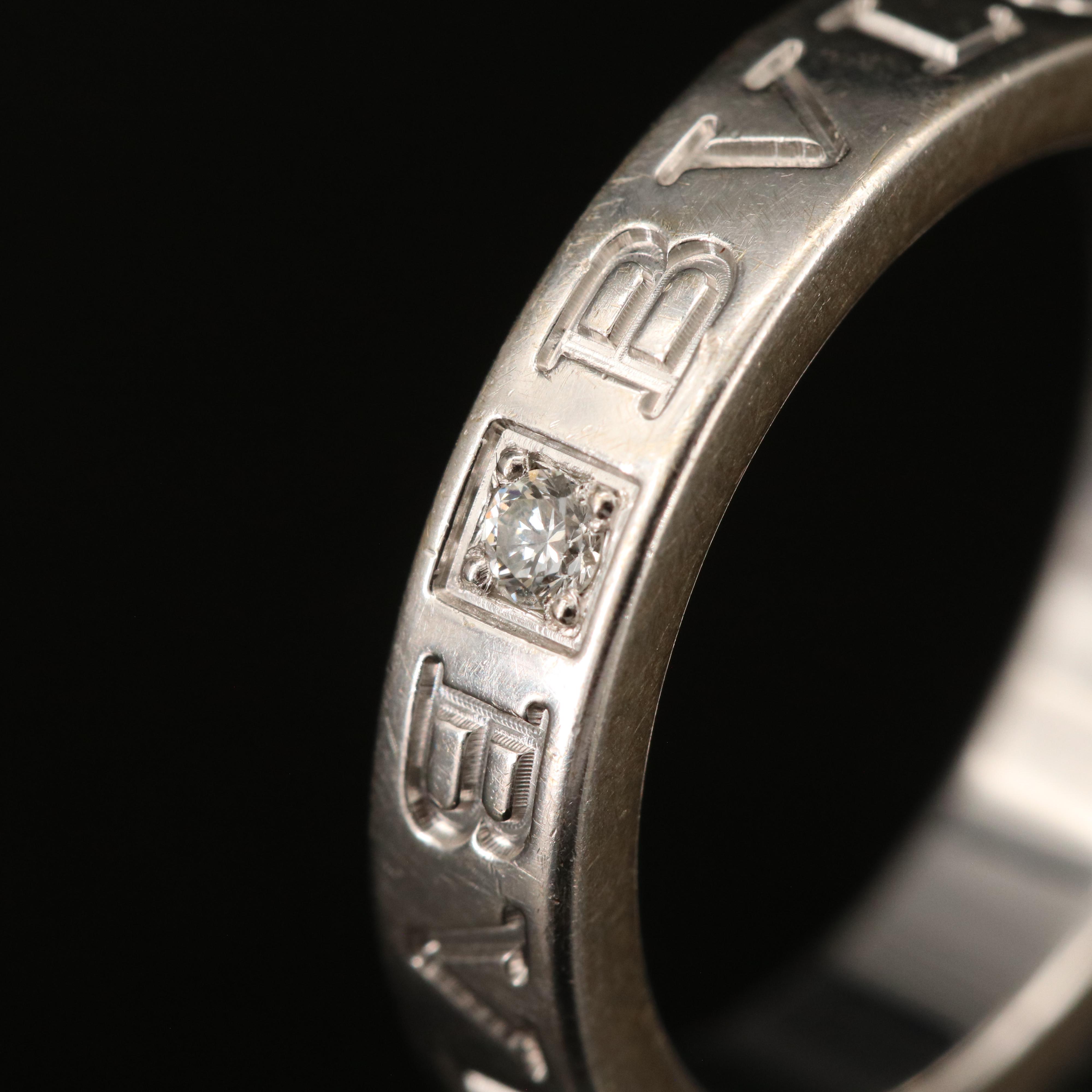 BVLGARI 18K 0.04 CT Diamond Band