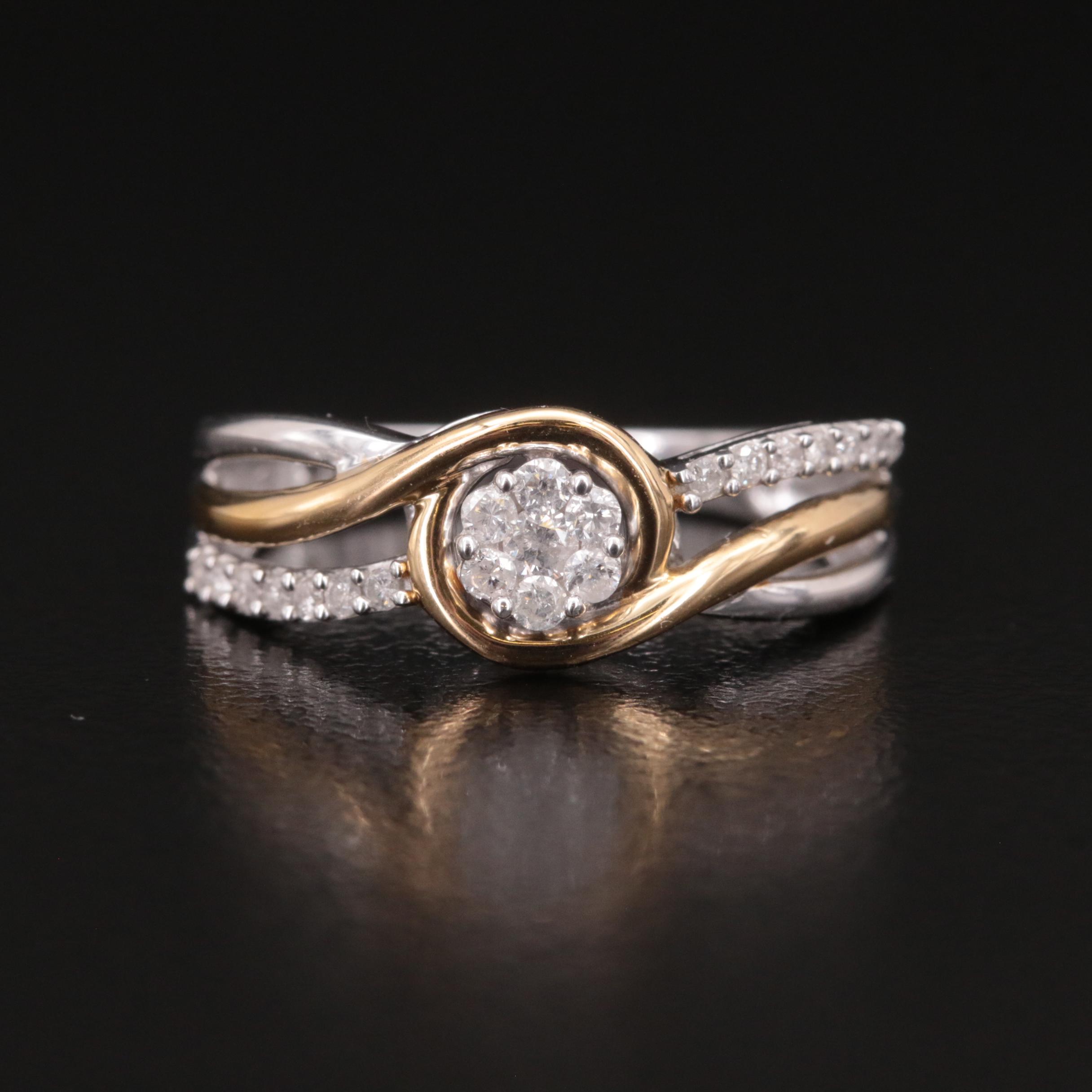 Sterling Diamond Ring