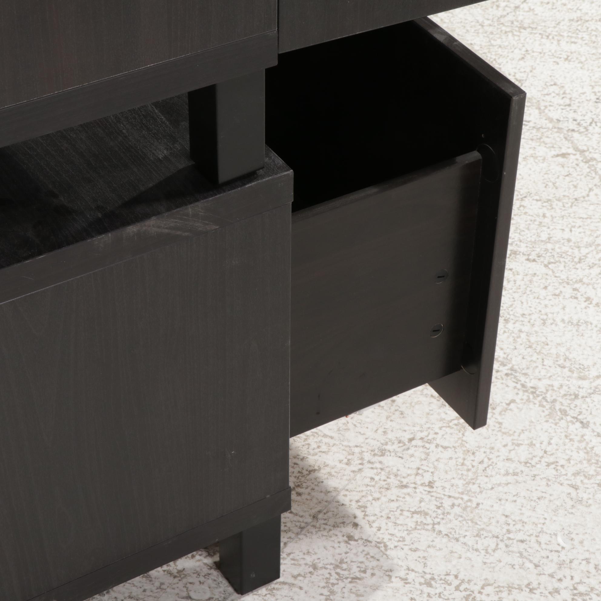 Pair of IKEA "Bestå" Media Cabinets and Tower