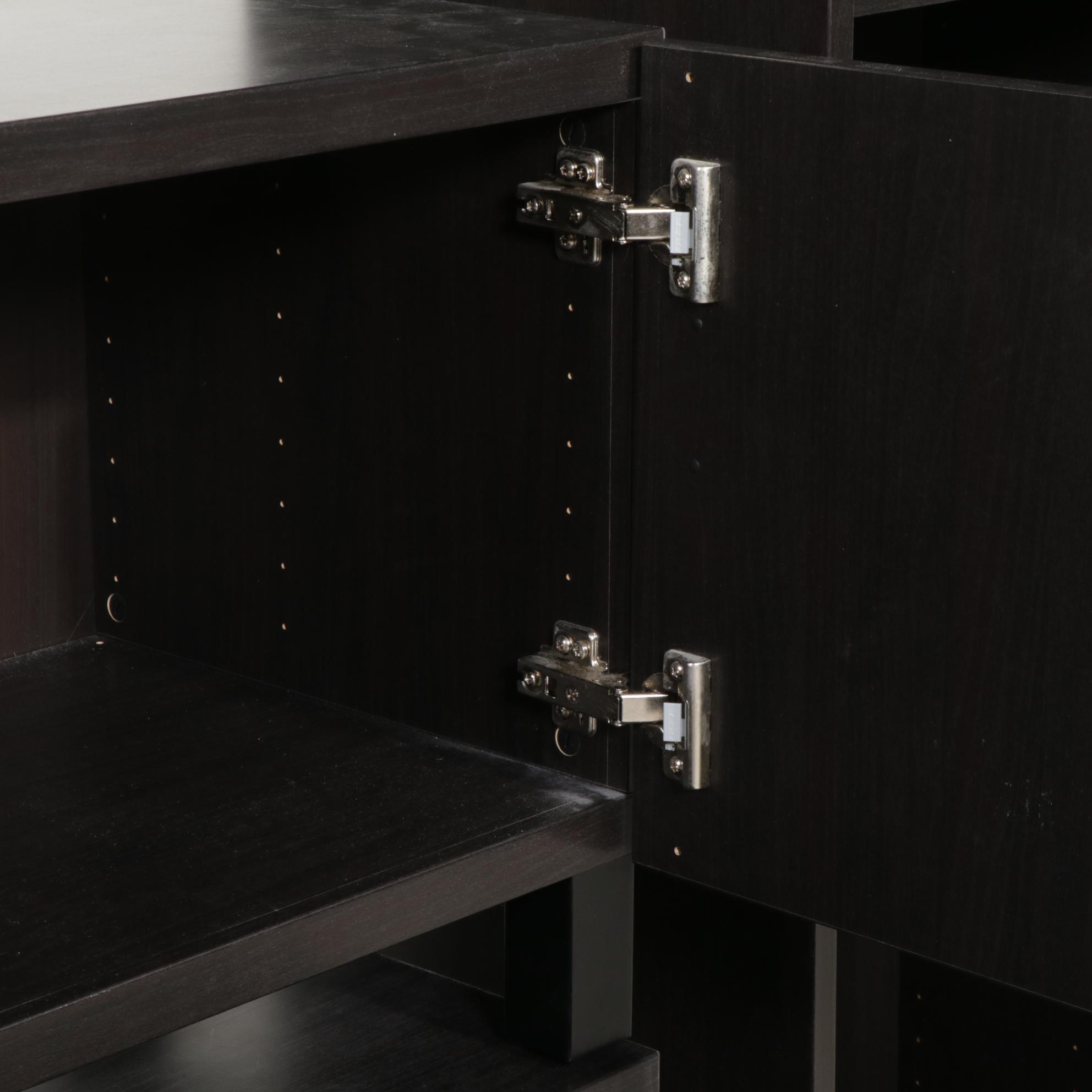 Pair of IKEA "Bestå" Media Cabinets and Tower