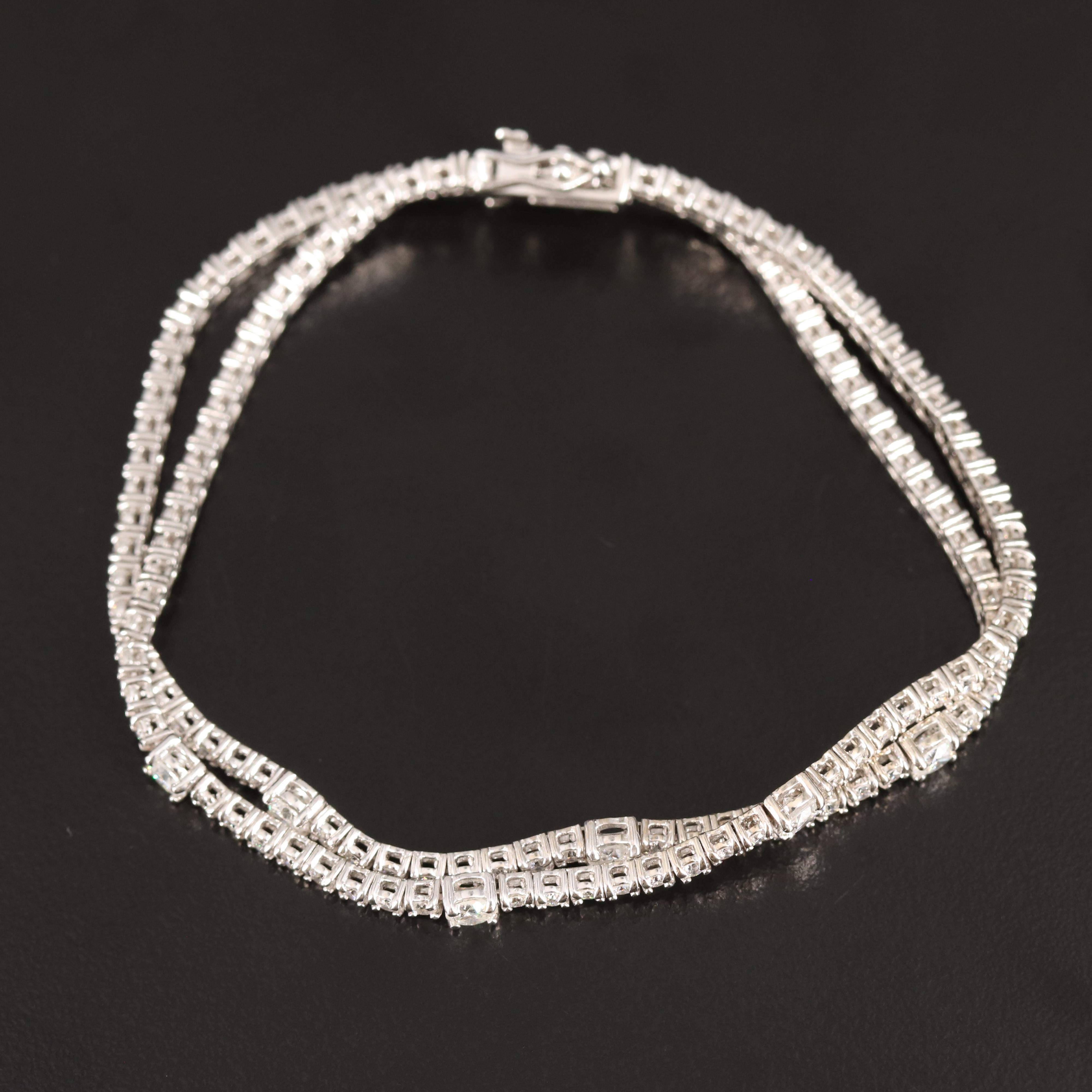14K 2.65 CTW Diamond Double Row Bracelet