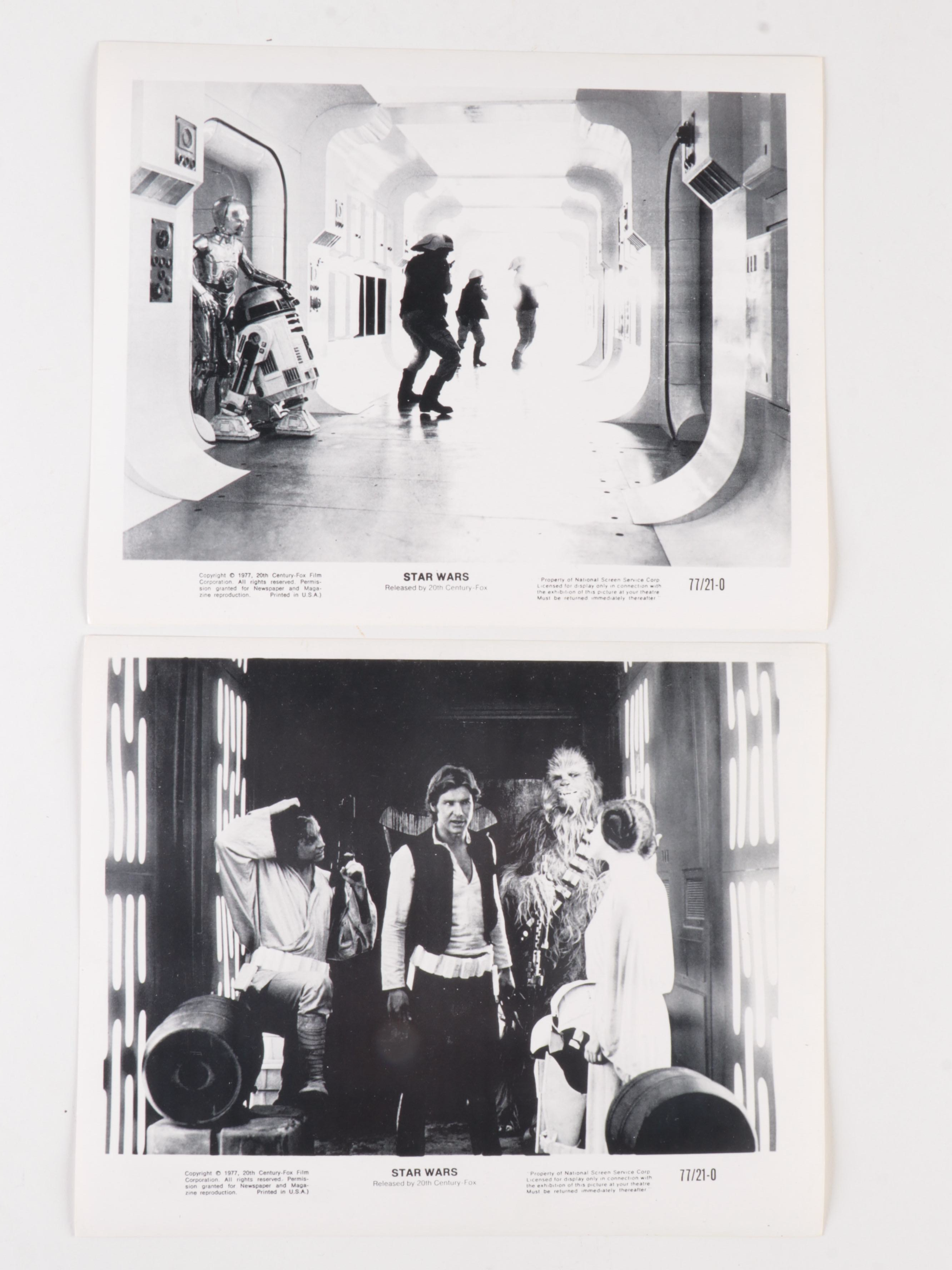 1977 Original Star Wars Movie Still Photograph Print Set