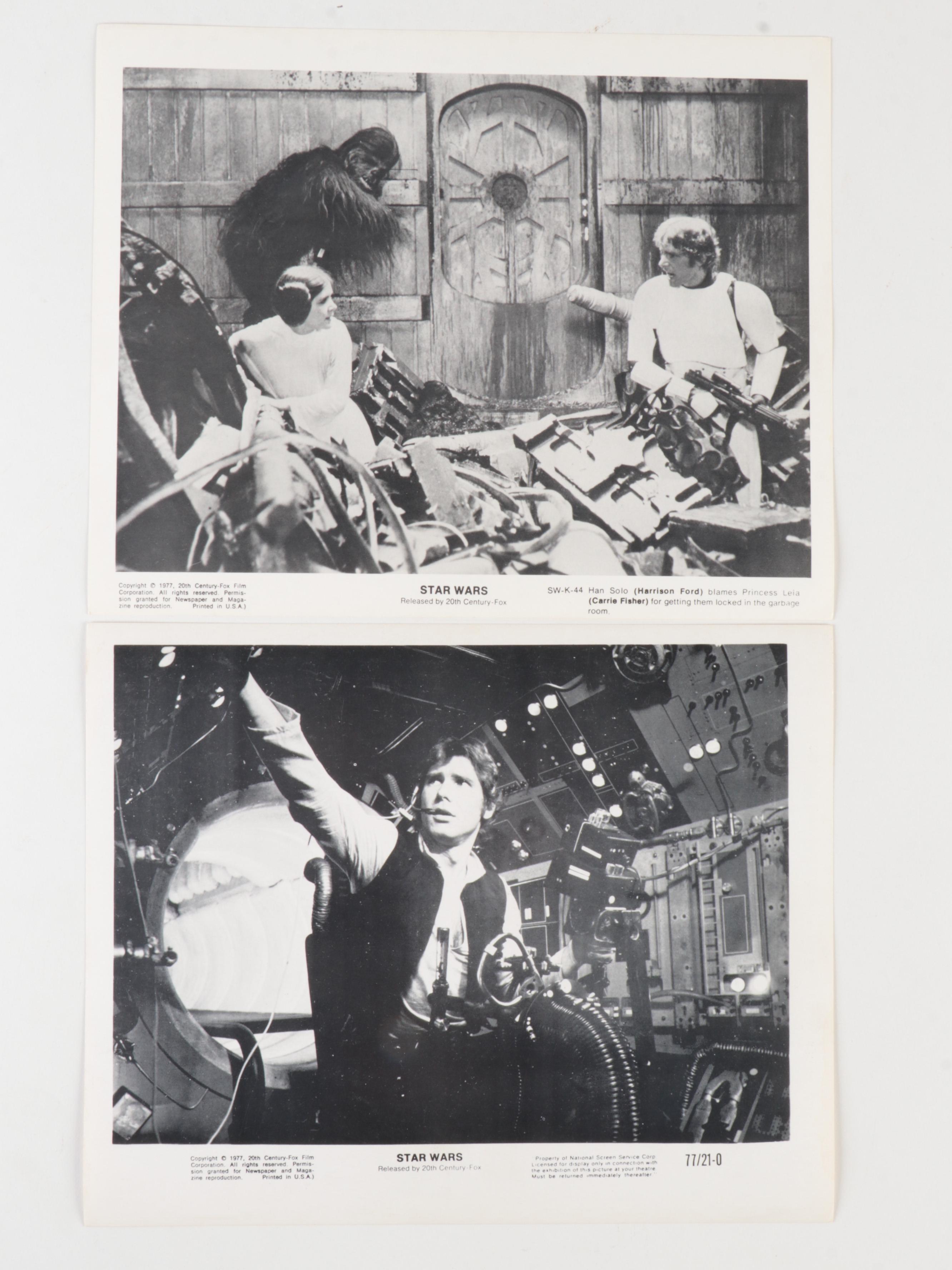1977 Original Star Wars Movie Still Photograph Print Set