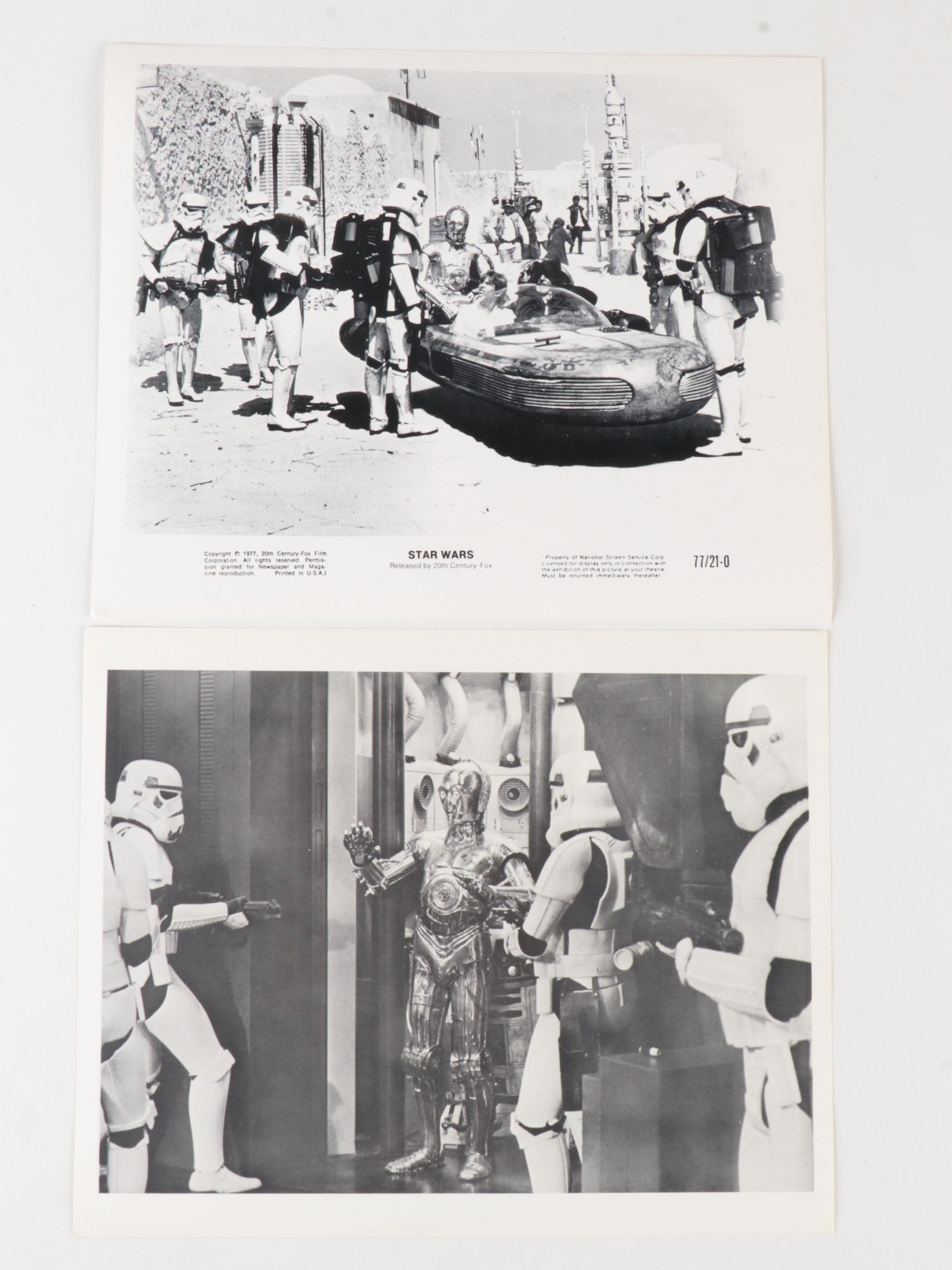 1977 Original Star Wars Movie Still Photograph Print Set