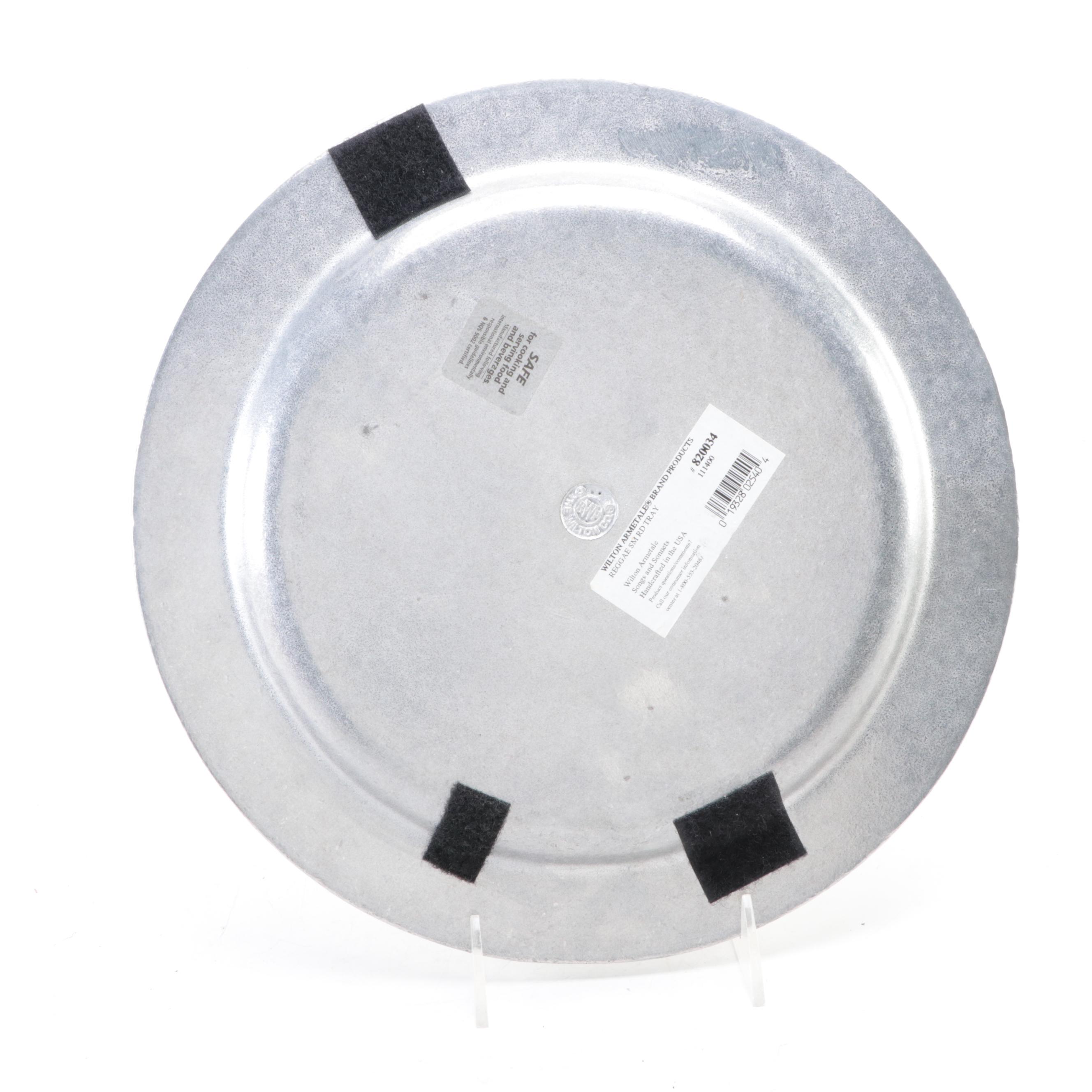 Wilton Armetale "Reggae" Round Tray with Other Tableware and Décor