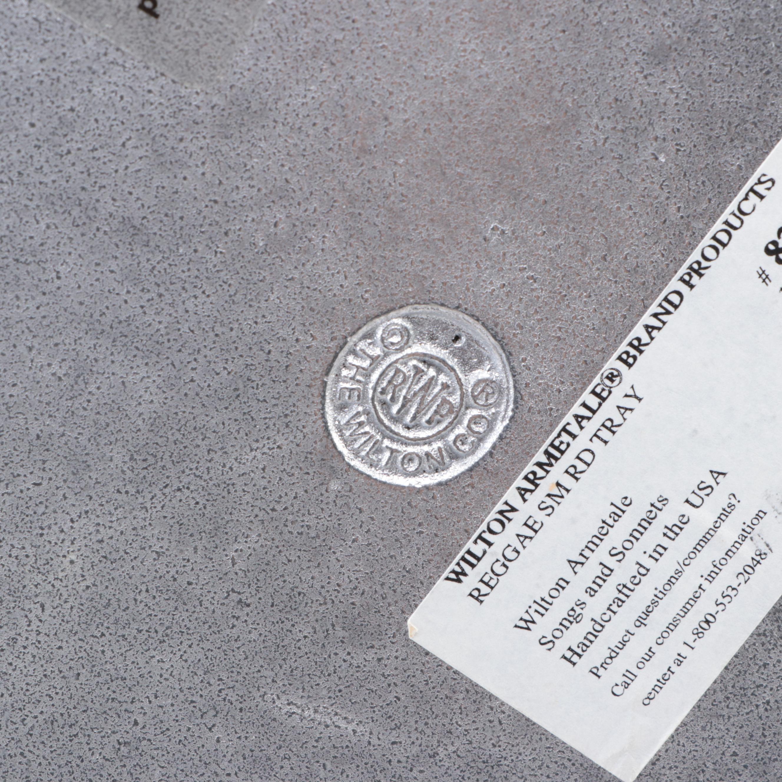 Wilton Armetale "Reggae" Round Tray with Other Tableware and Décor