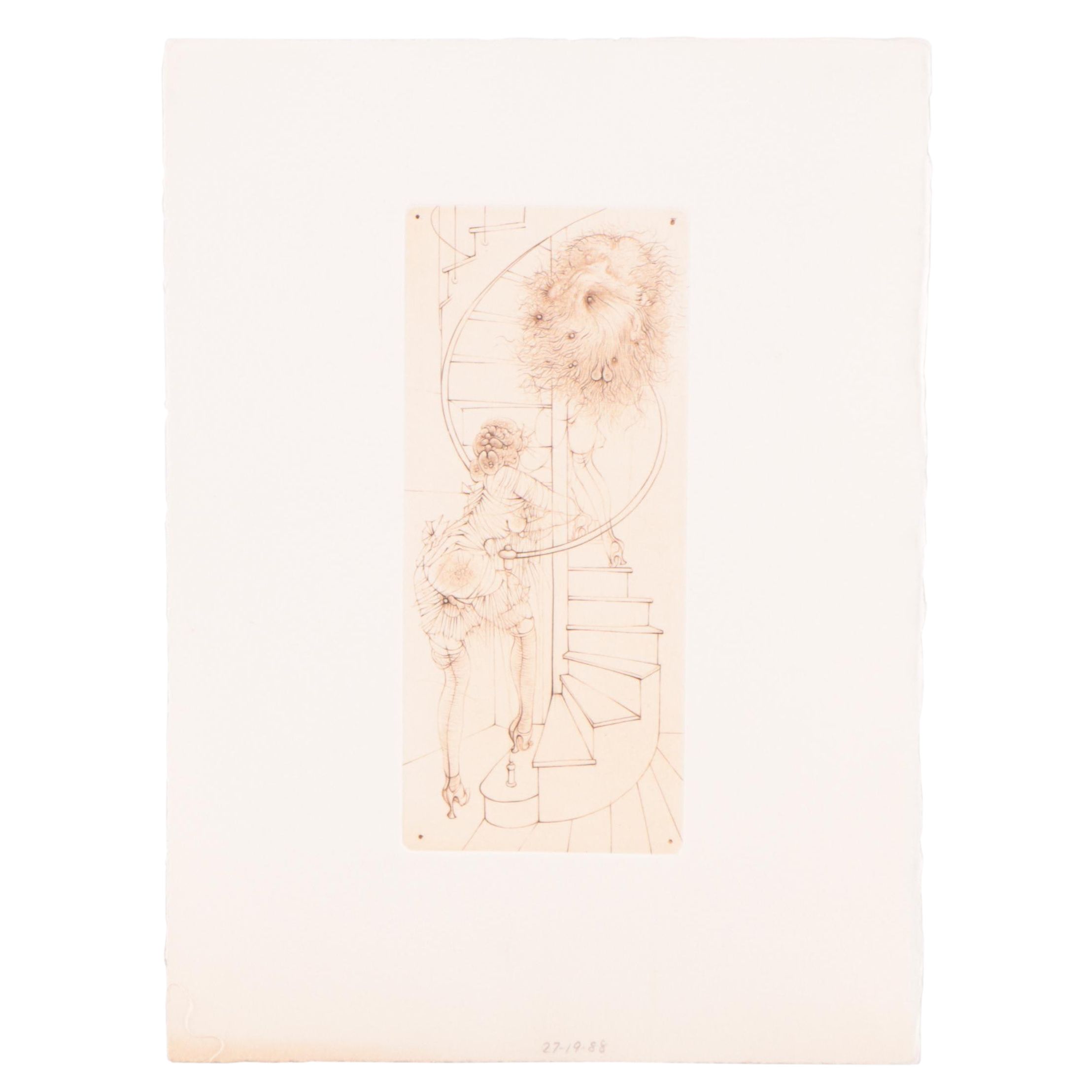 Hans Bellmer Etching from "Madame Edwarda," Circa 1965
