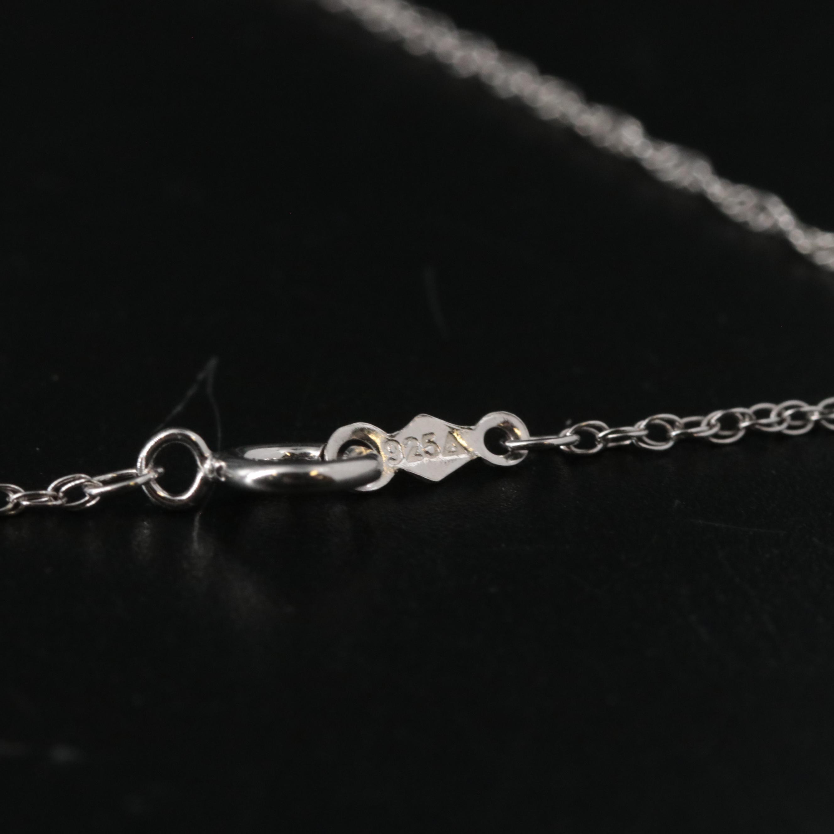 Sterling Citrine and Sapphire Heart Pendant Necklace