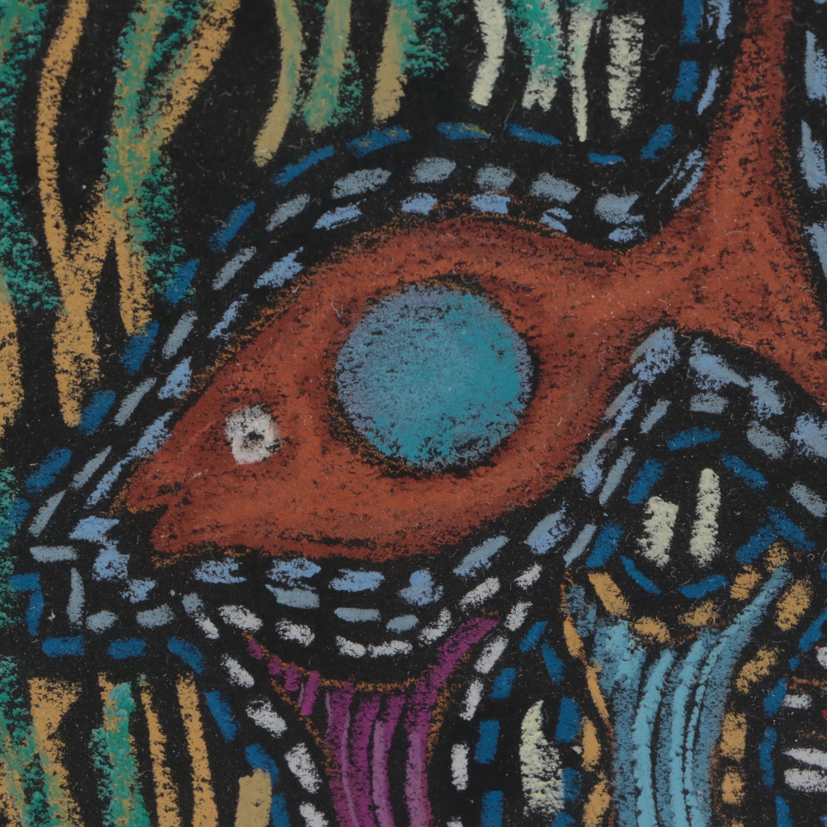 Janet Jackson Pastel Drawing "Some Sink, Some Swim"