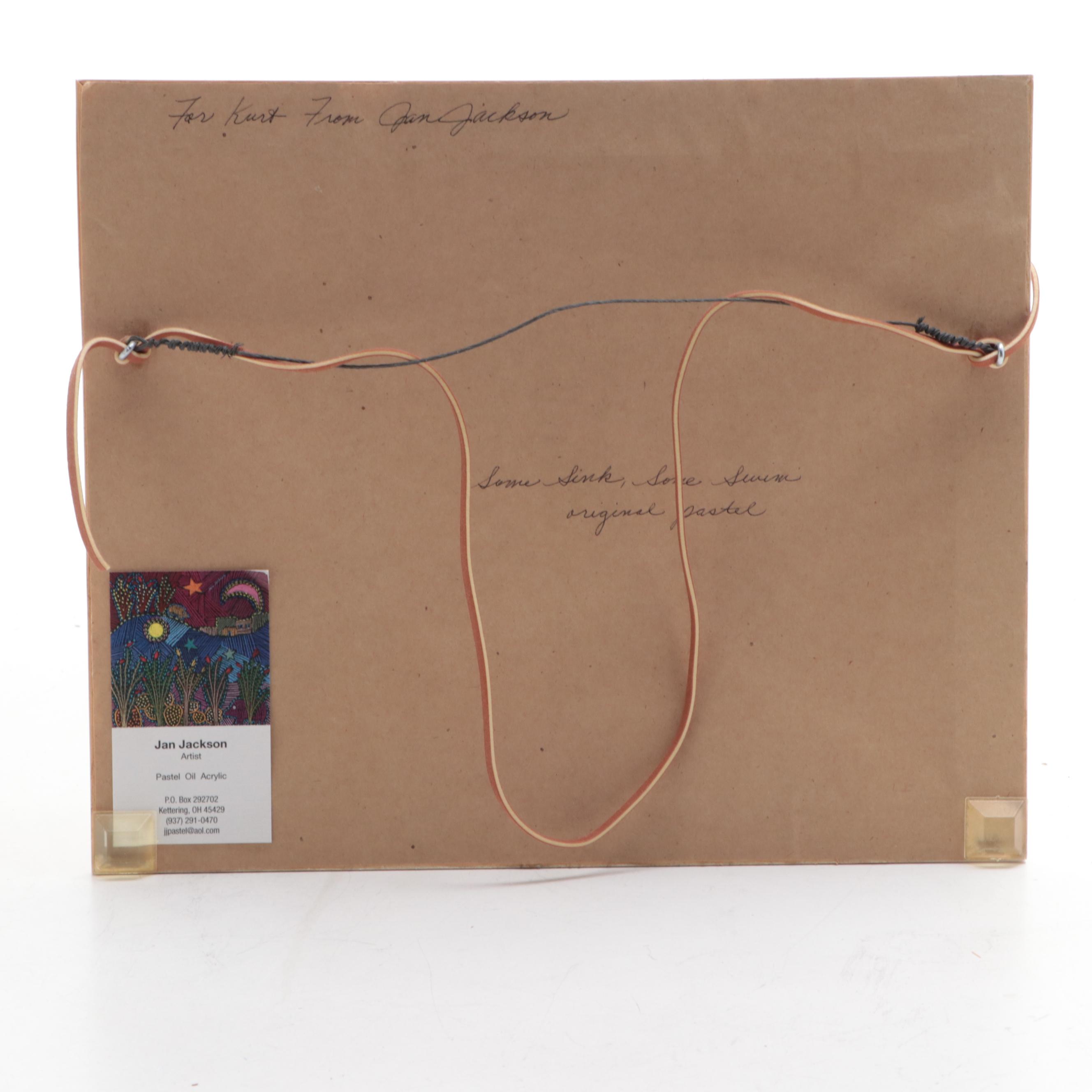 Janet Jackson Pastel Drawing "Some Sink, Some Swim"