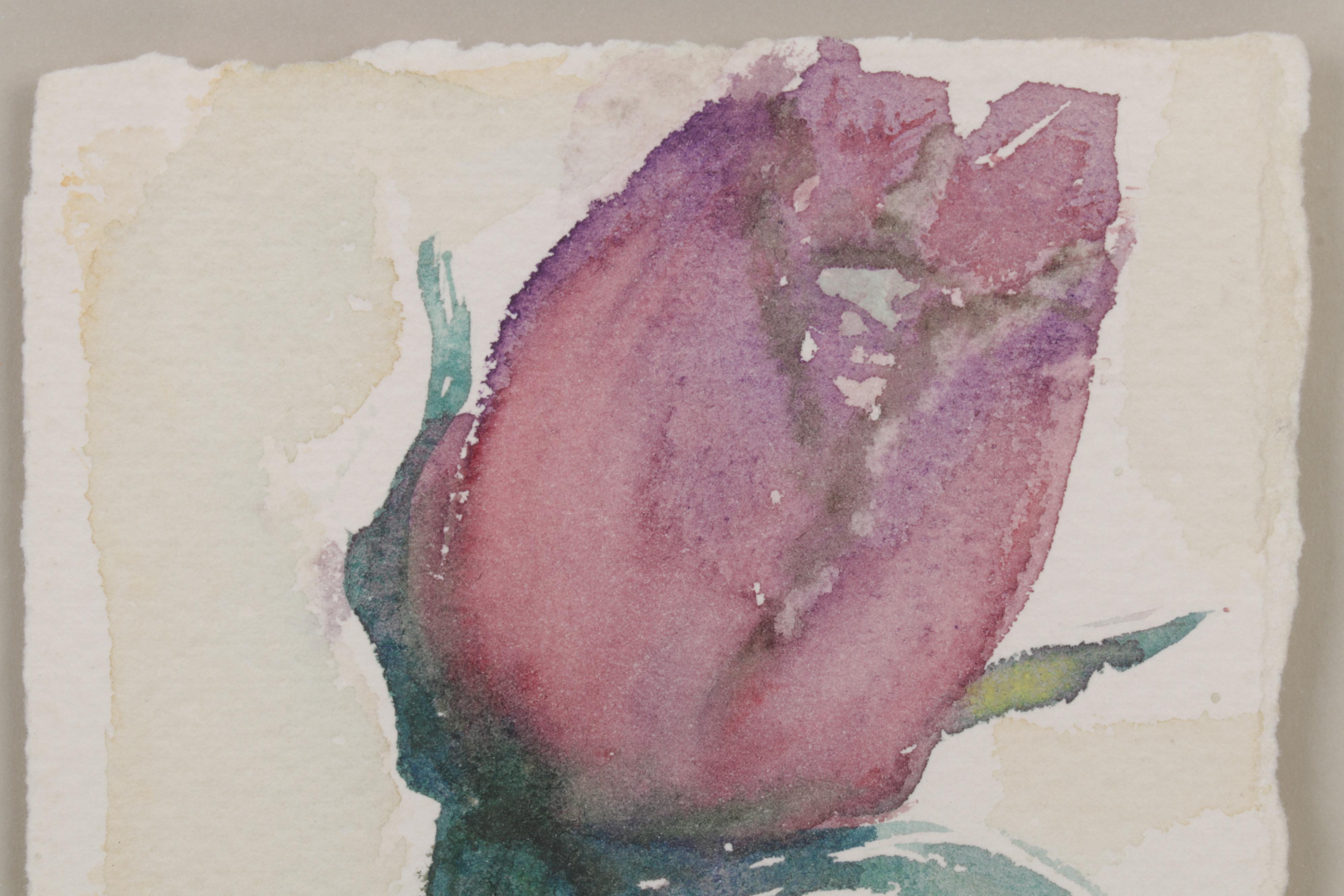 Goldie Mitchell Watercolor Painting of Rose, 1968