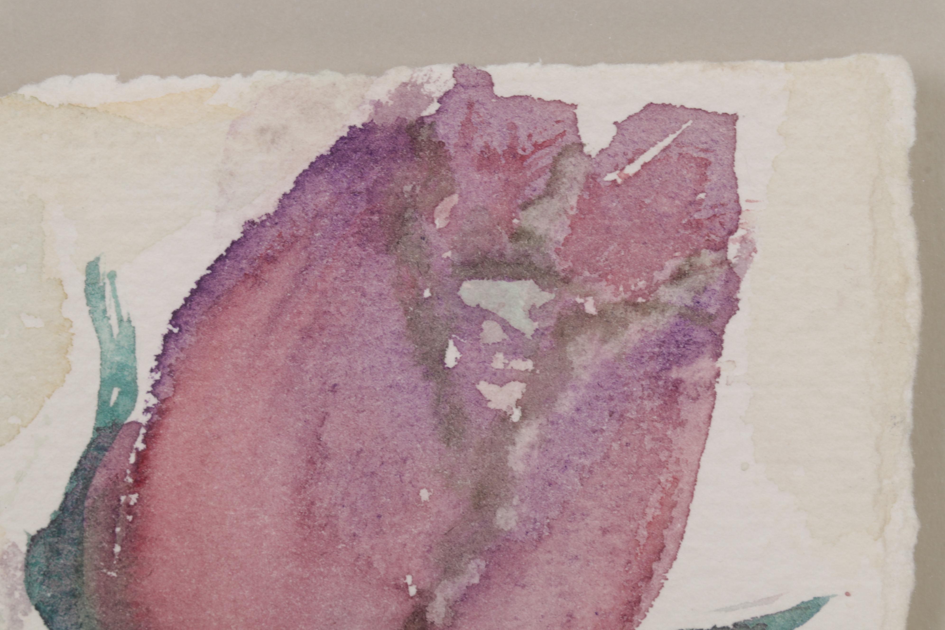 Goldie Mitchell Watercolor Painting of Rose, 1968