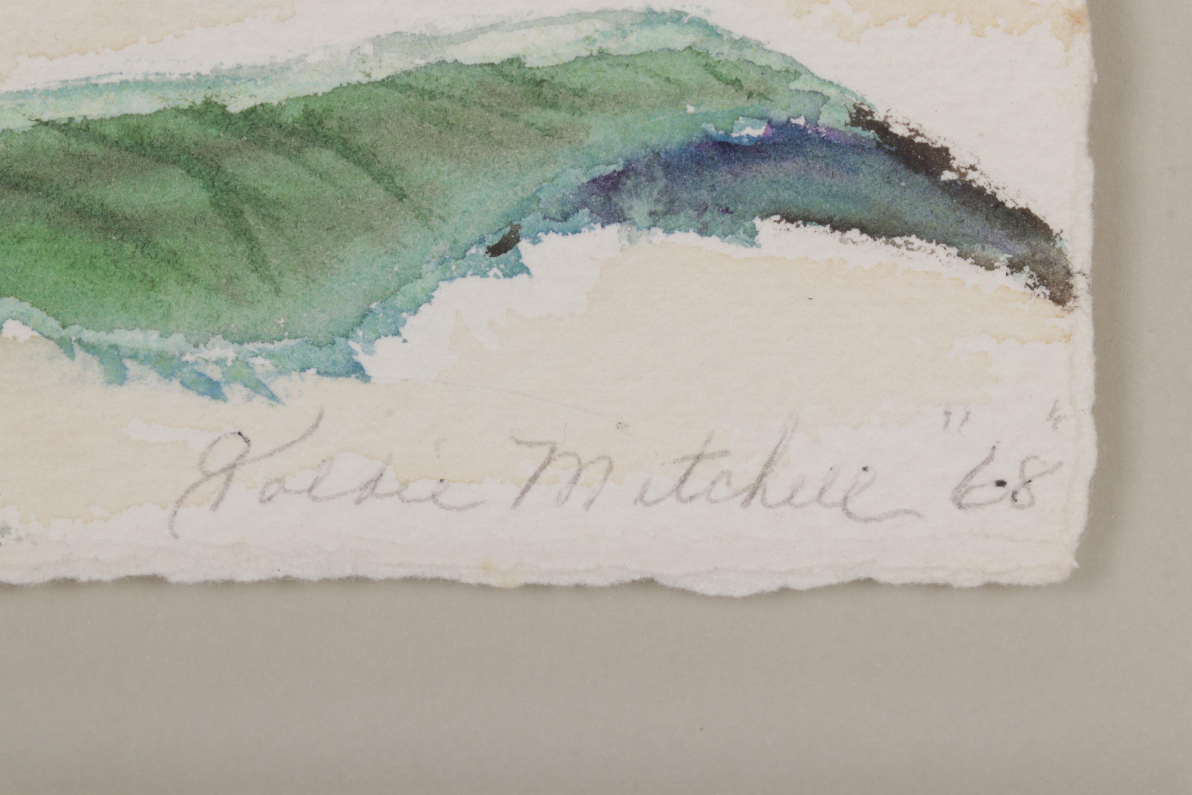 Goldie Mitchell Watercolor Painting of Rose, 1968