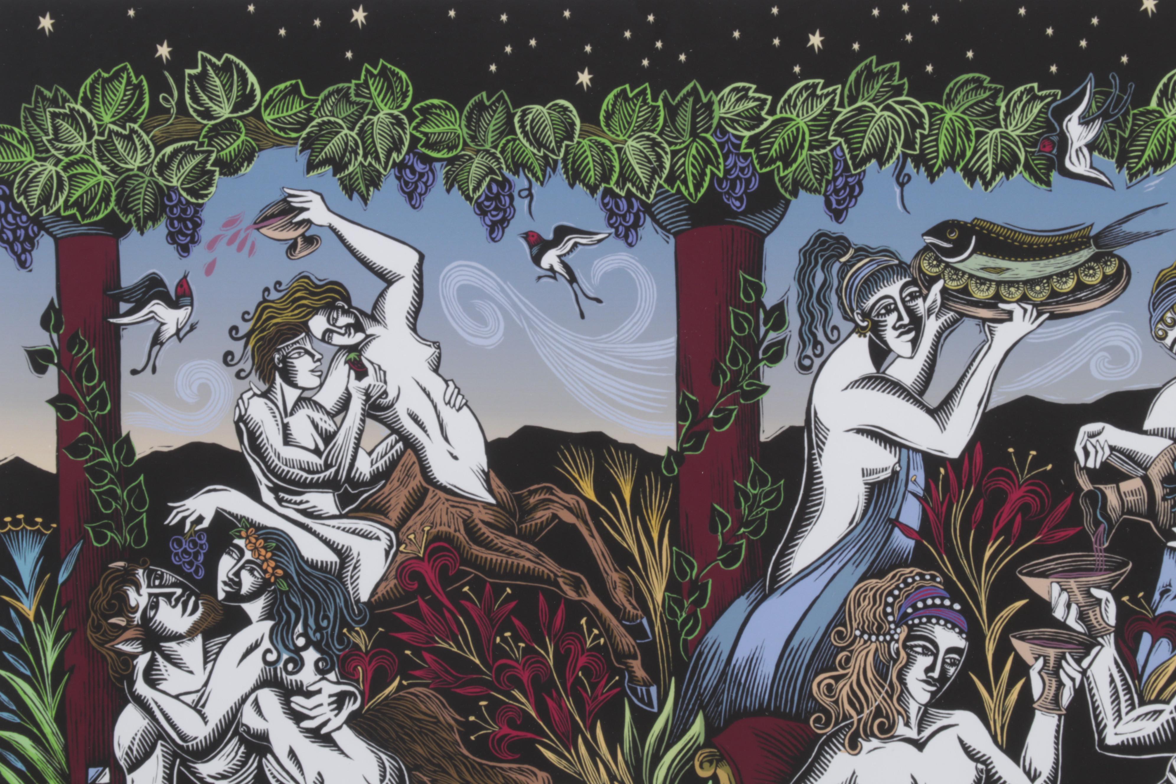 Evangelia Philippidis Giclée "Aphrodite's Banquet II," 21st Century