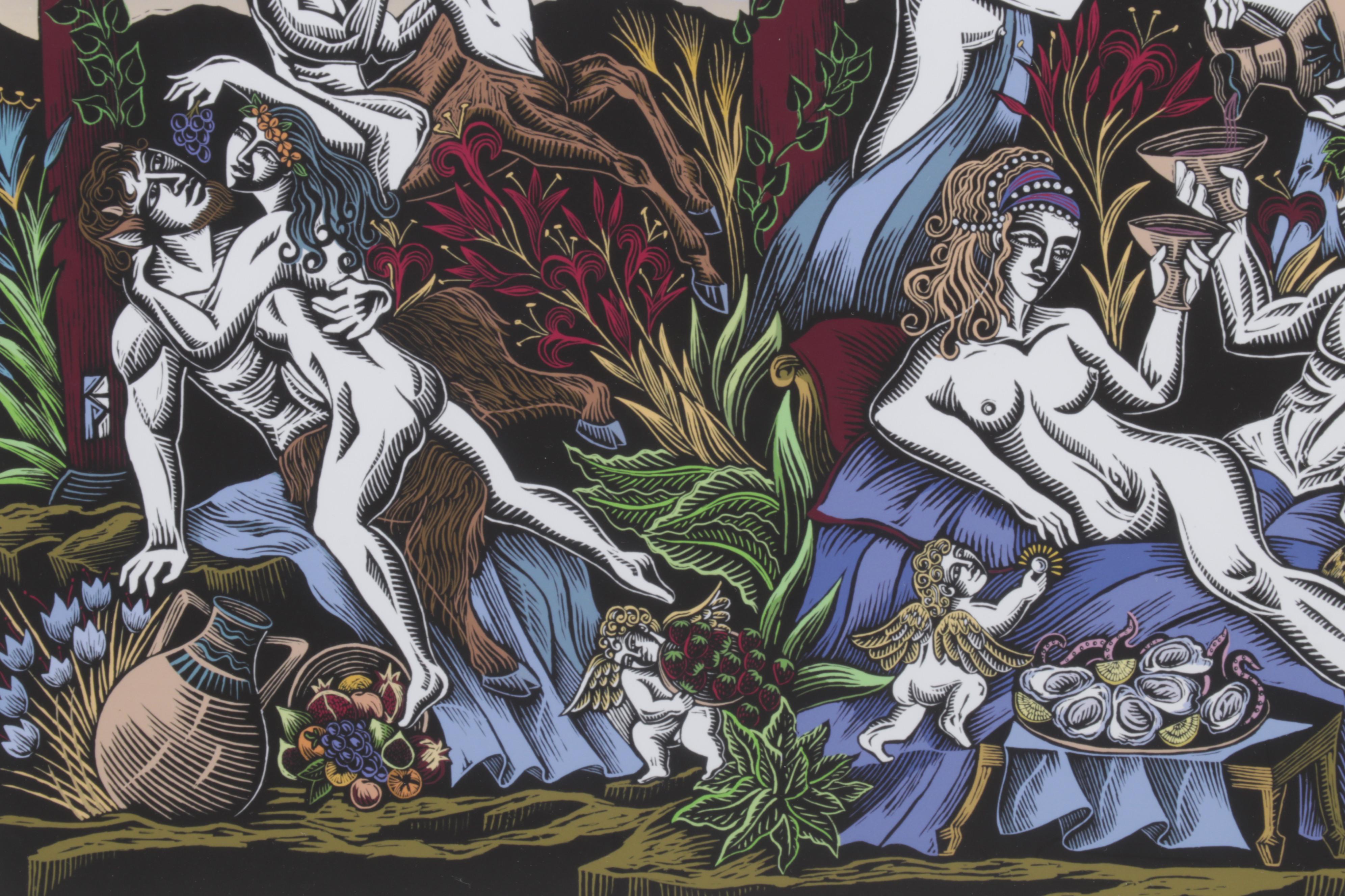 Evangelia Philippidis Giclée "Aphrodite's Banquet II," 21st Century